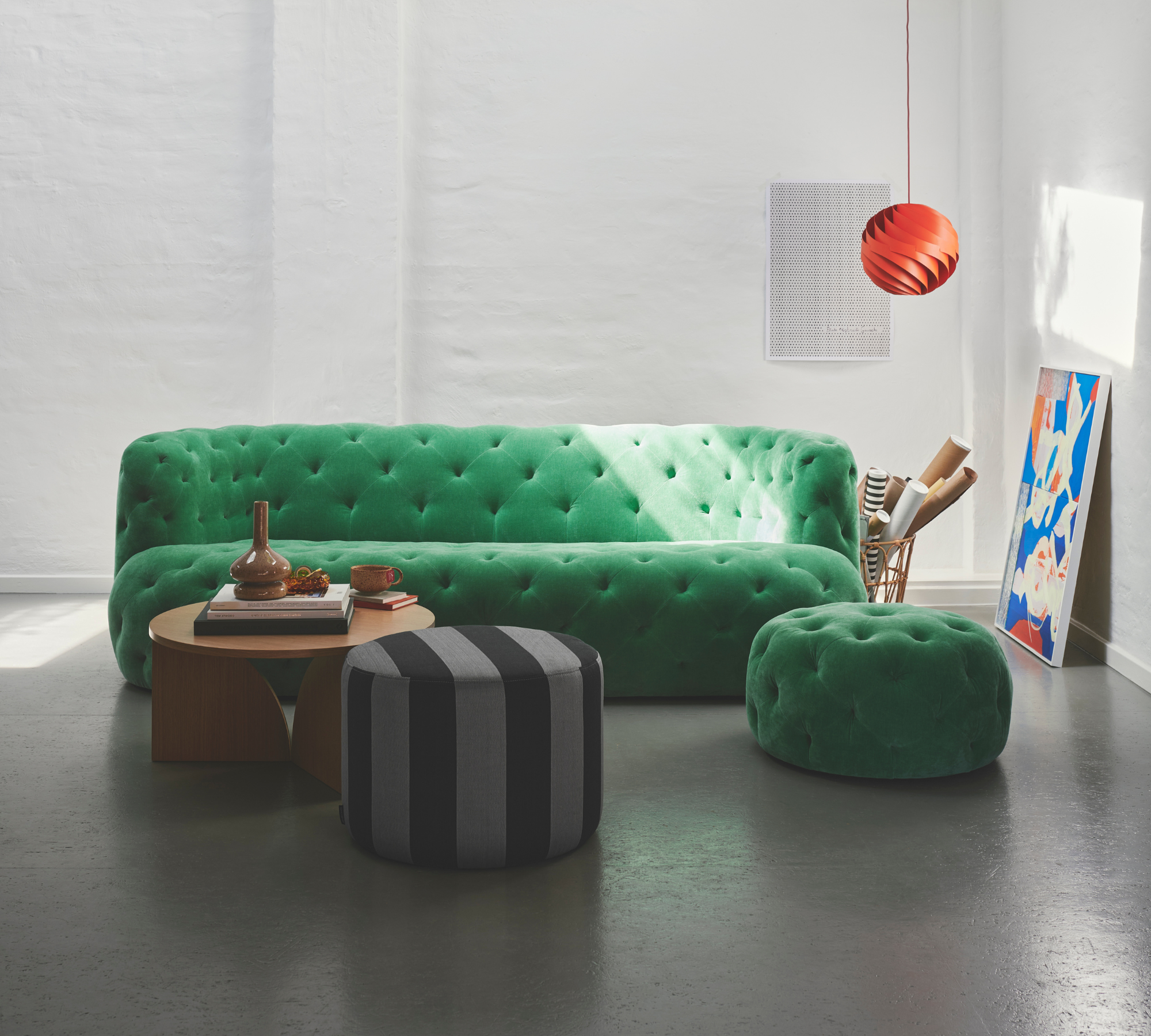 Abby Sofa 3-Sitzer Moss Grass Green