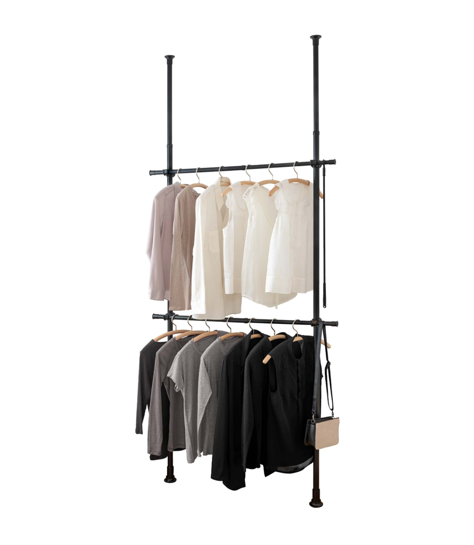 Teleskop-Regal Stahl Pulverbeschichtet Schwarz