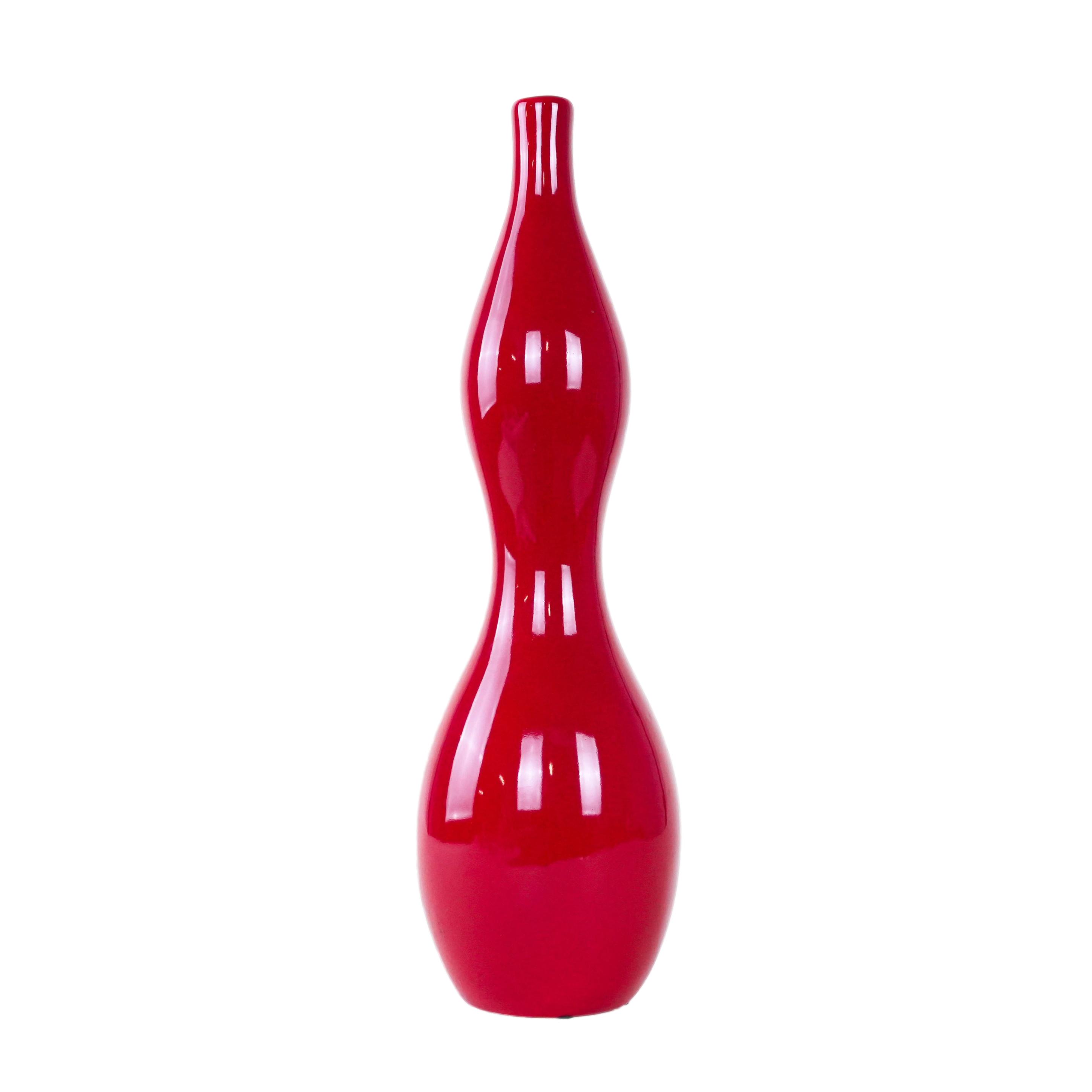 Ceramic vase 1970s Red