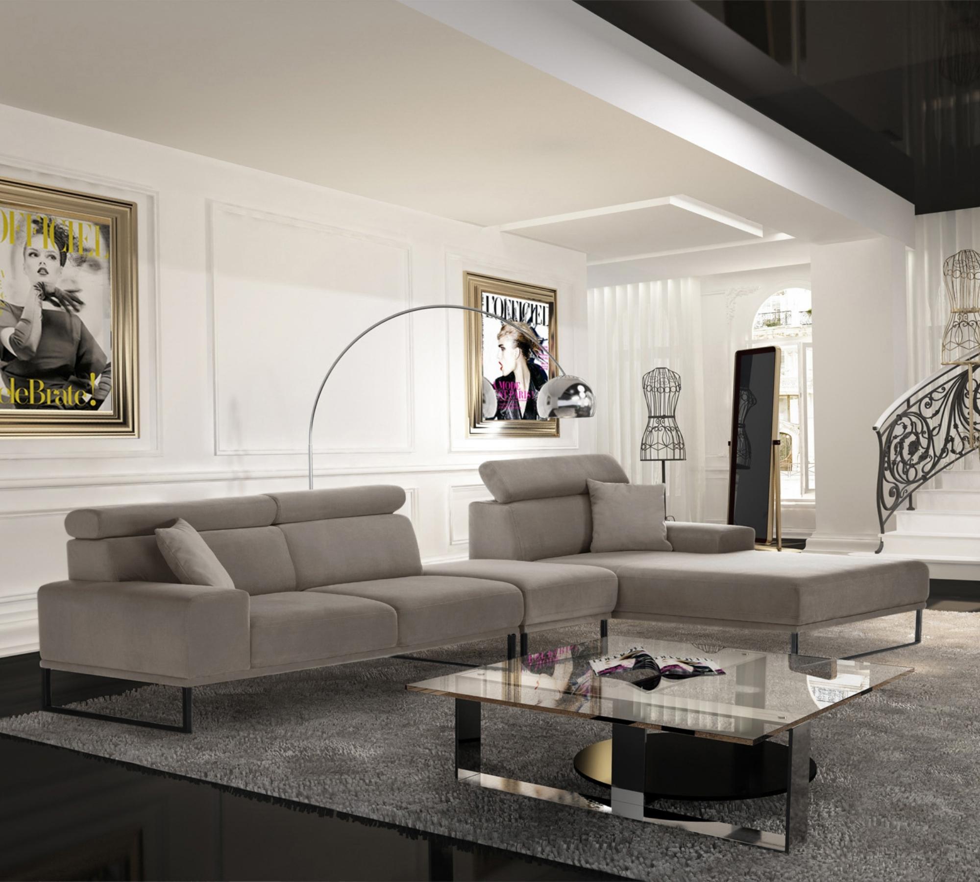 Georgia Sofa Récamiere Rechts Taupe