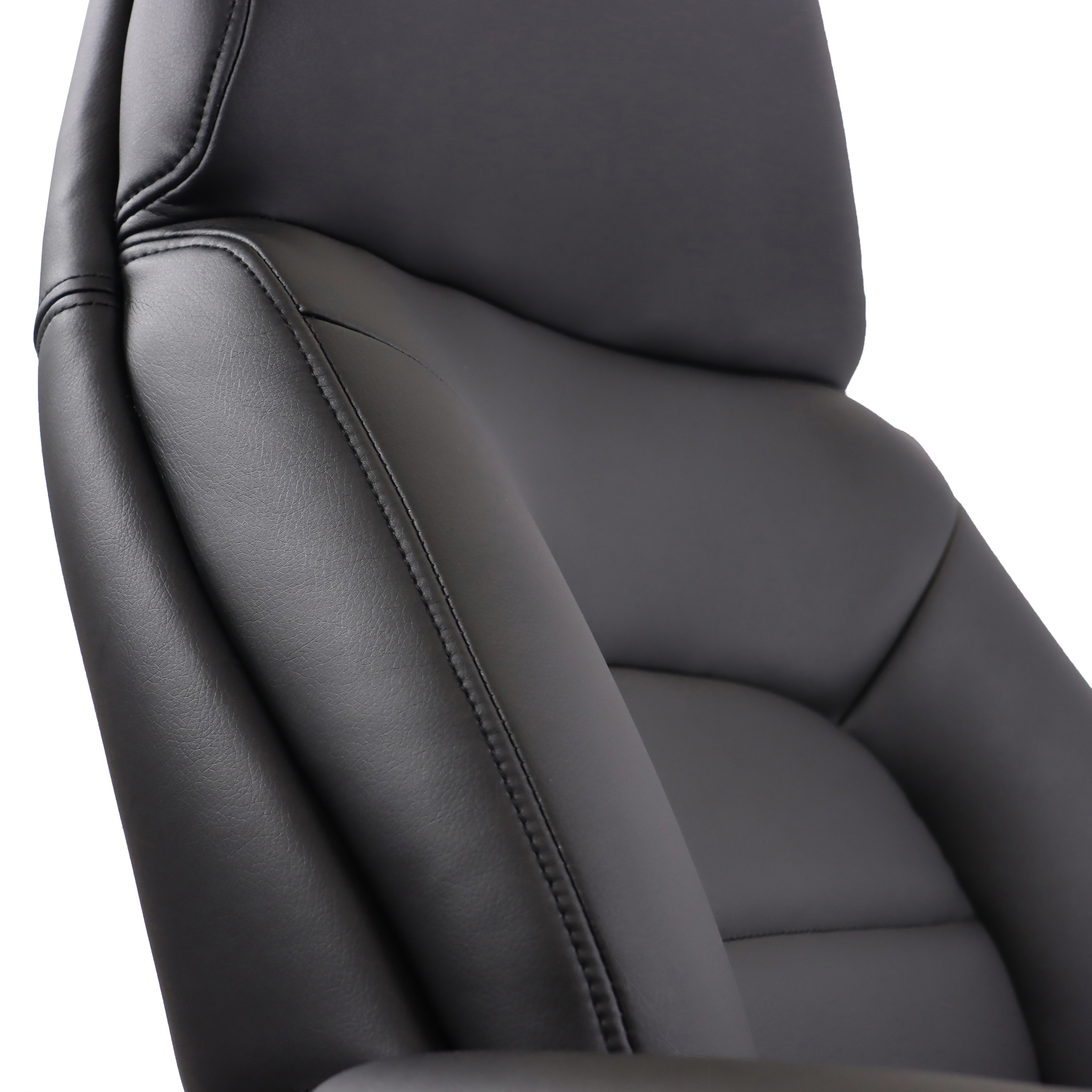 BRENTON XXL Bürostuhl Kunstleder Schwarz