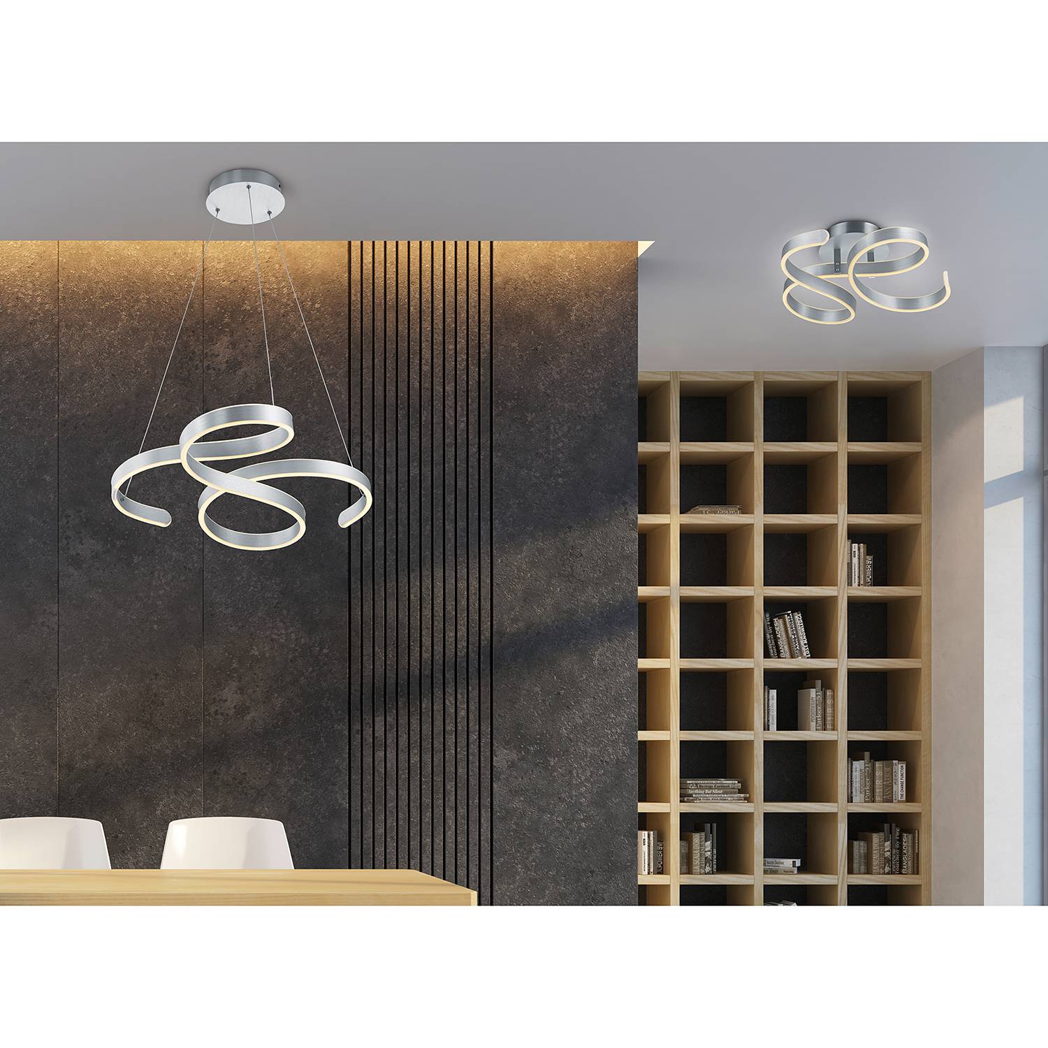LED-Deckenleuchte Francis Aluminium Silber
