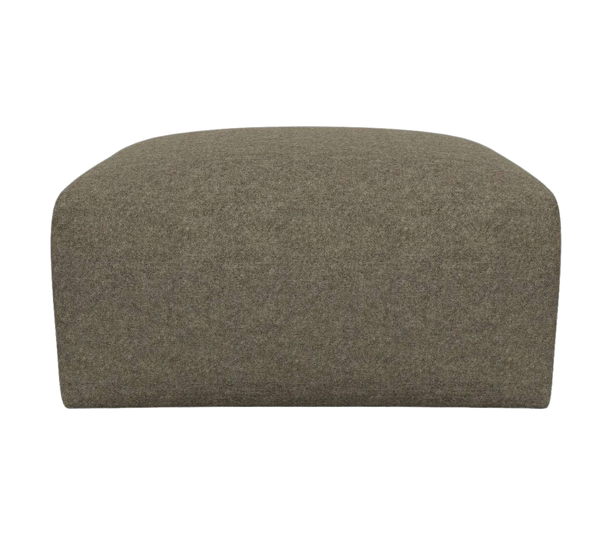 Pyllow Polsterhocker Wolle Graubraun