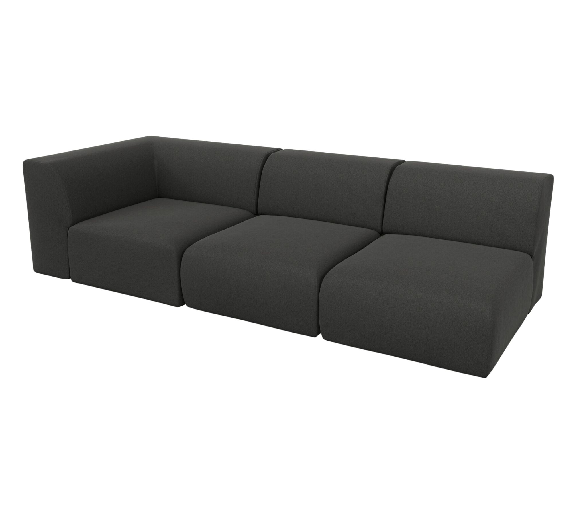 Pyllow Sofa 3-Sitzer Feingewebe Anthrazit