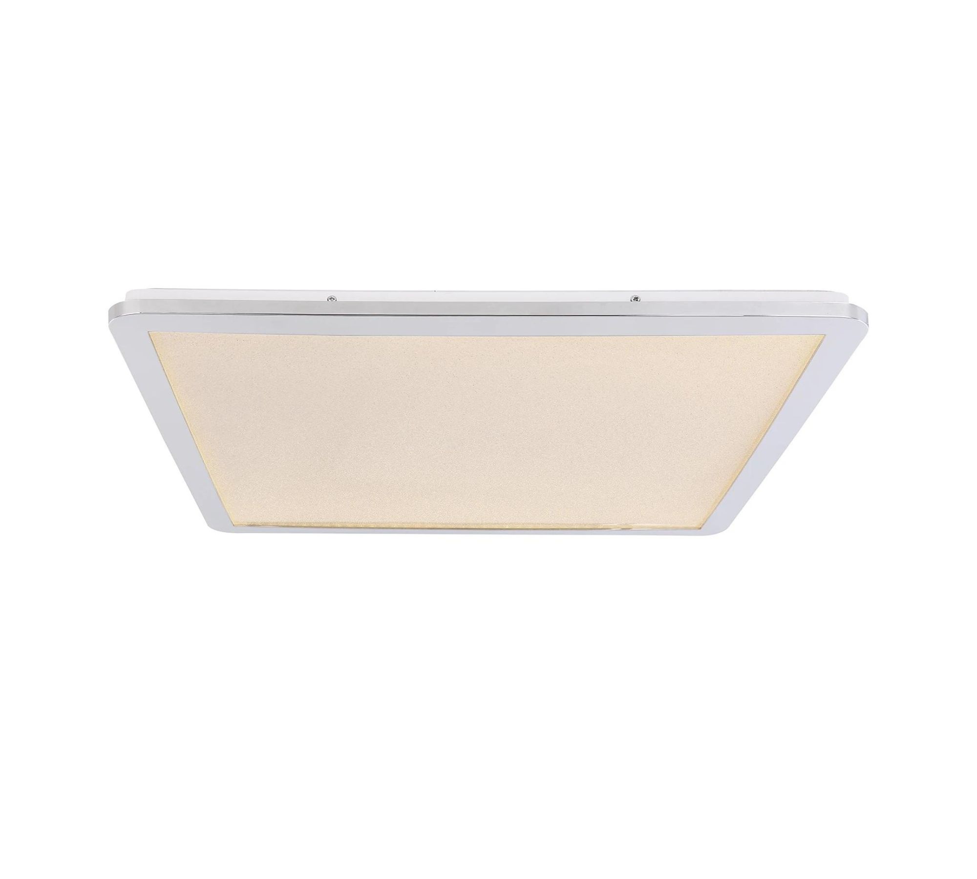 LED Deckenleuchte 1-flammig Glas Eisen Silber