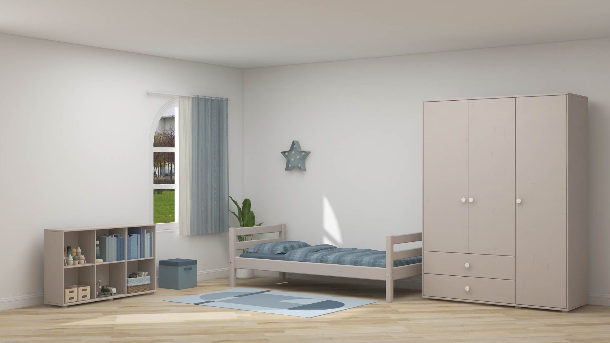 Kleiderschrank Extra Hoch Holz Grau