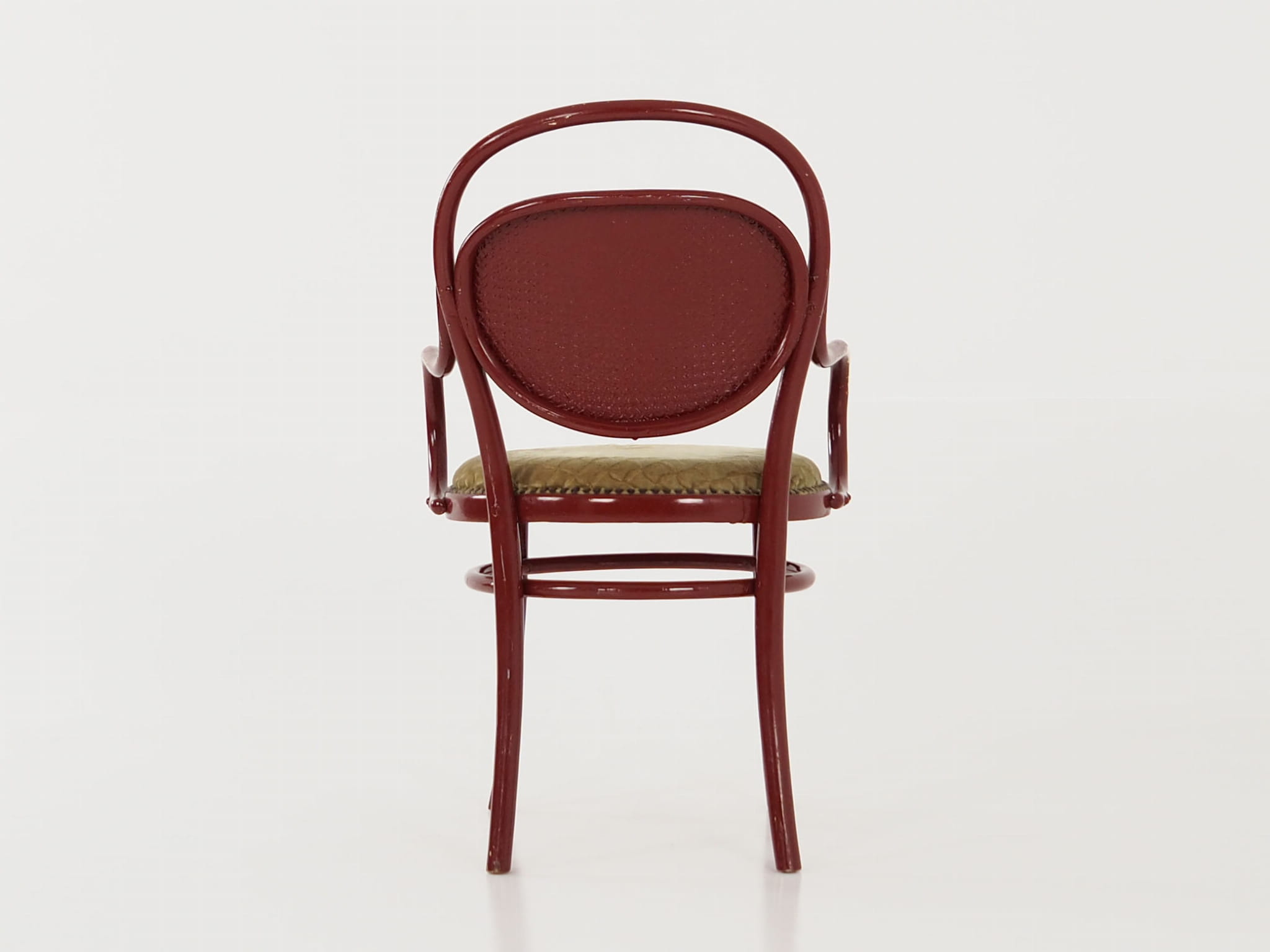 Vintage chair beech wood textile green