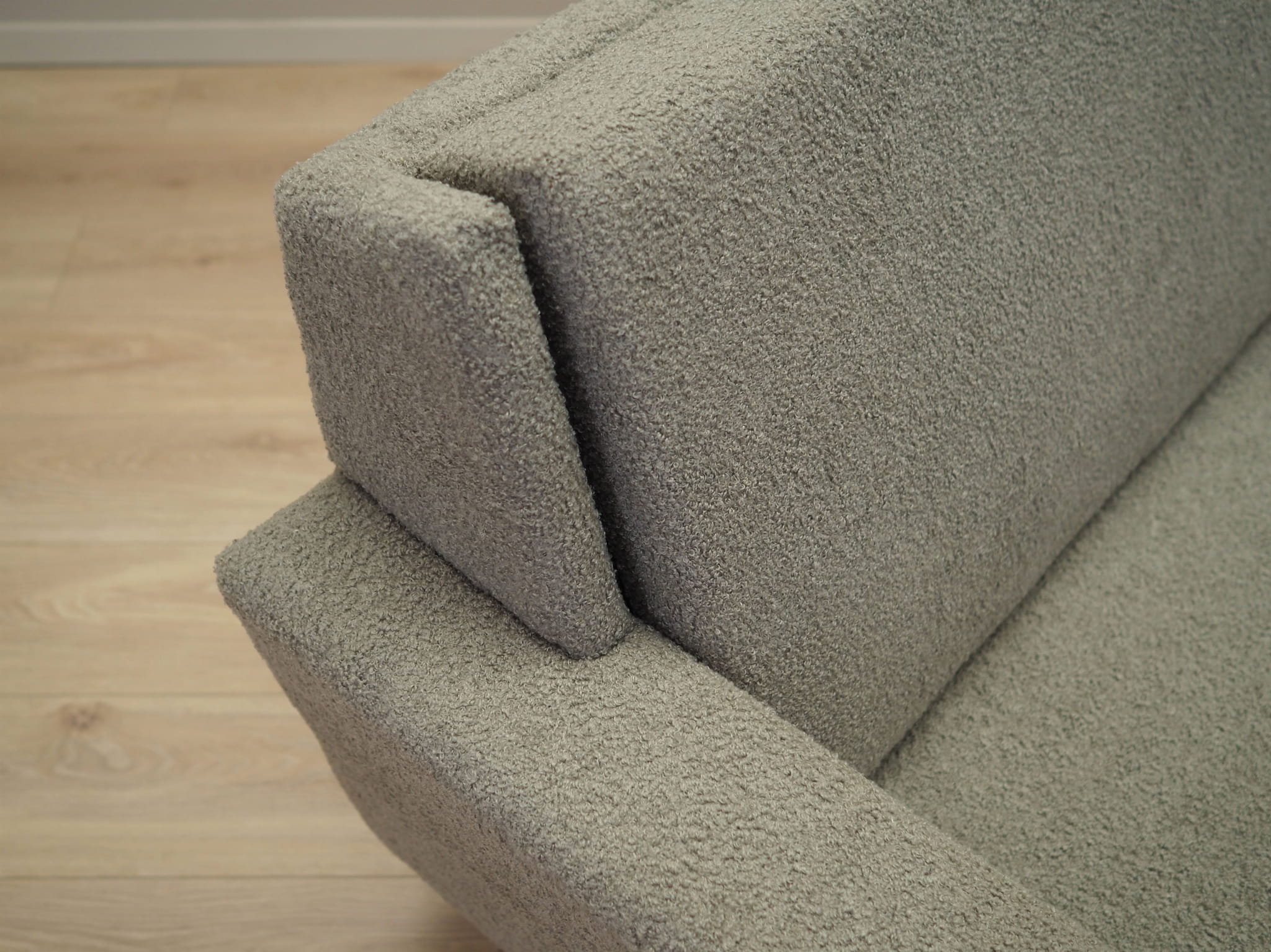 Schlafsofa Teakholz Textil Grau 1960er Jahre