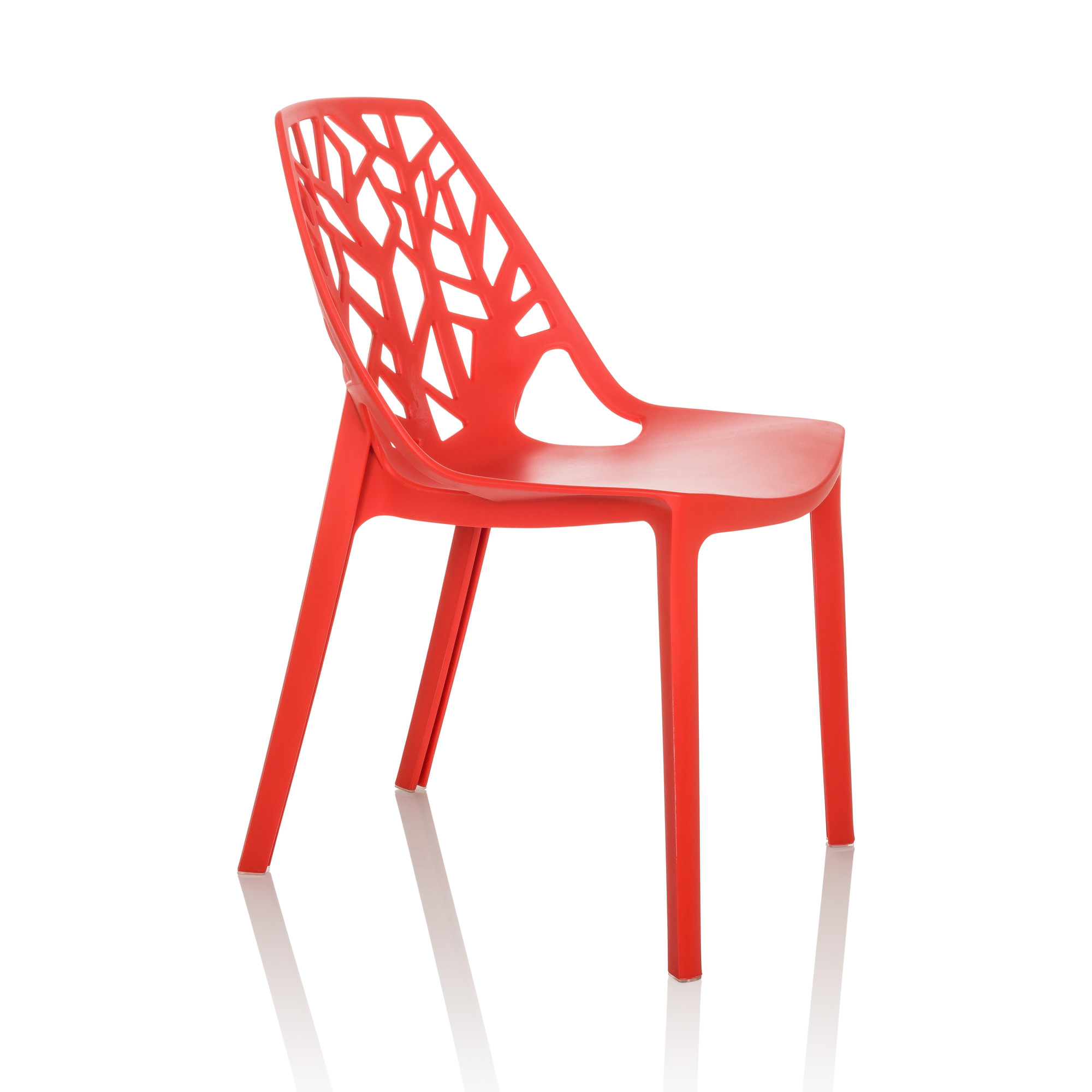 ARTIFO TRI Garden Chair Indoor and Outdoor Stackable Red