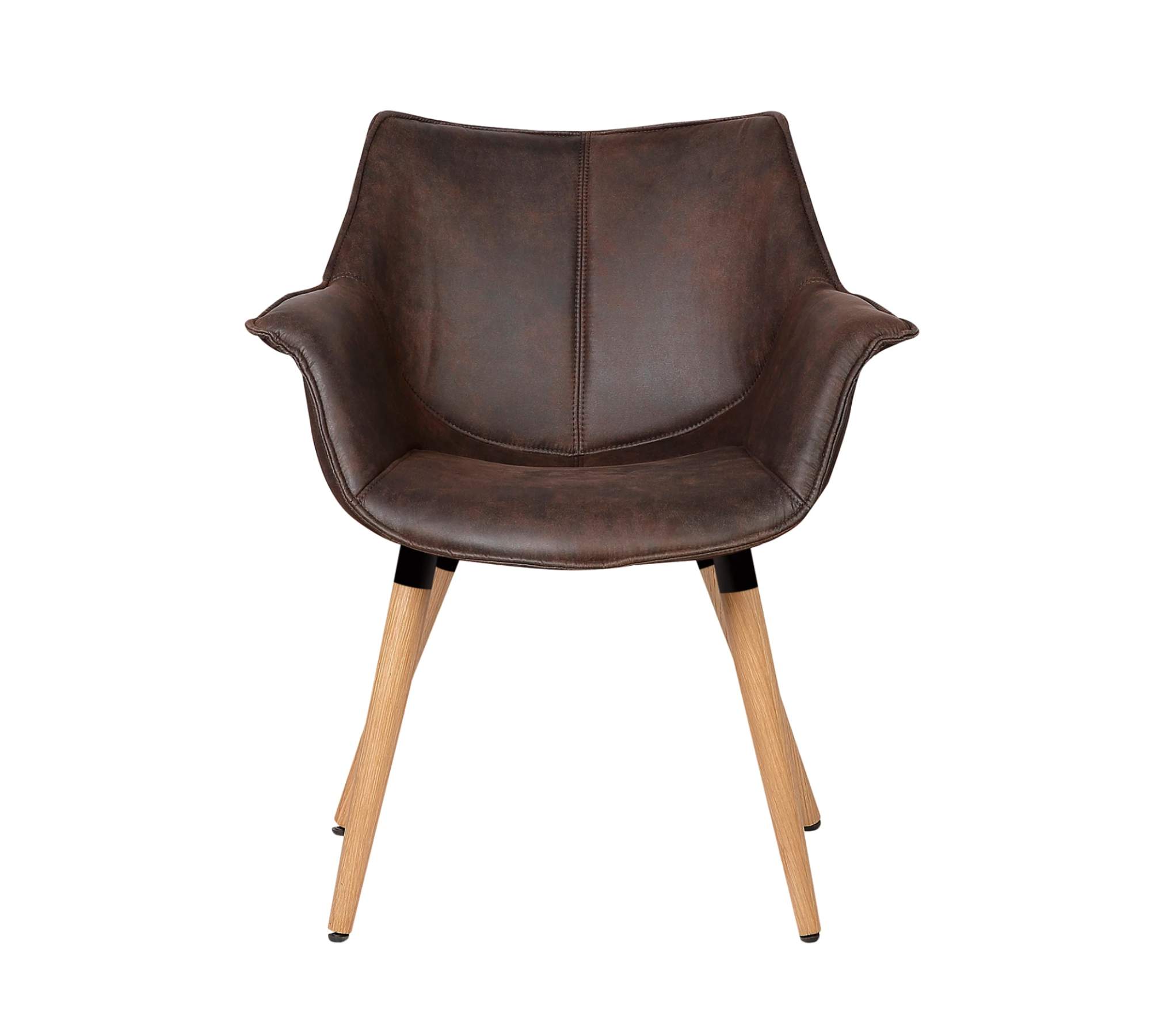 Armchair Solid wood Plastic Brown