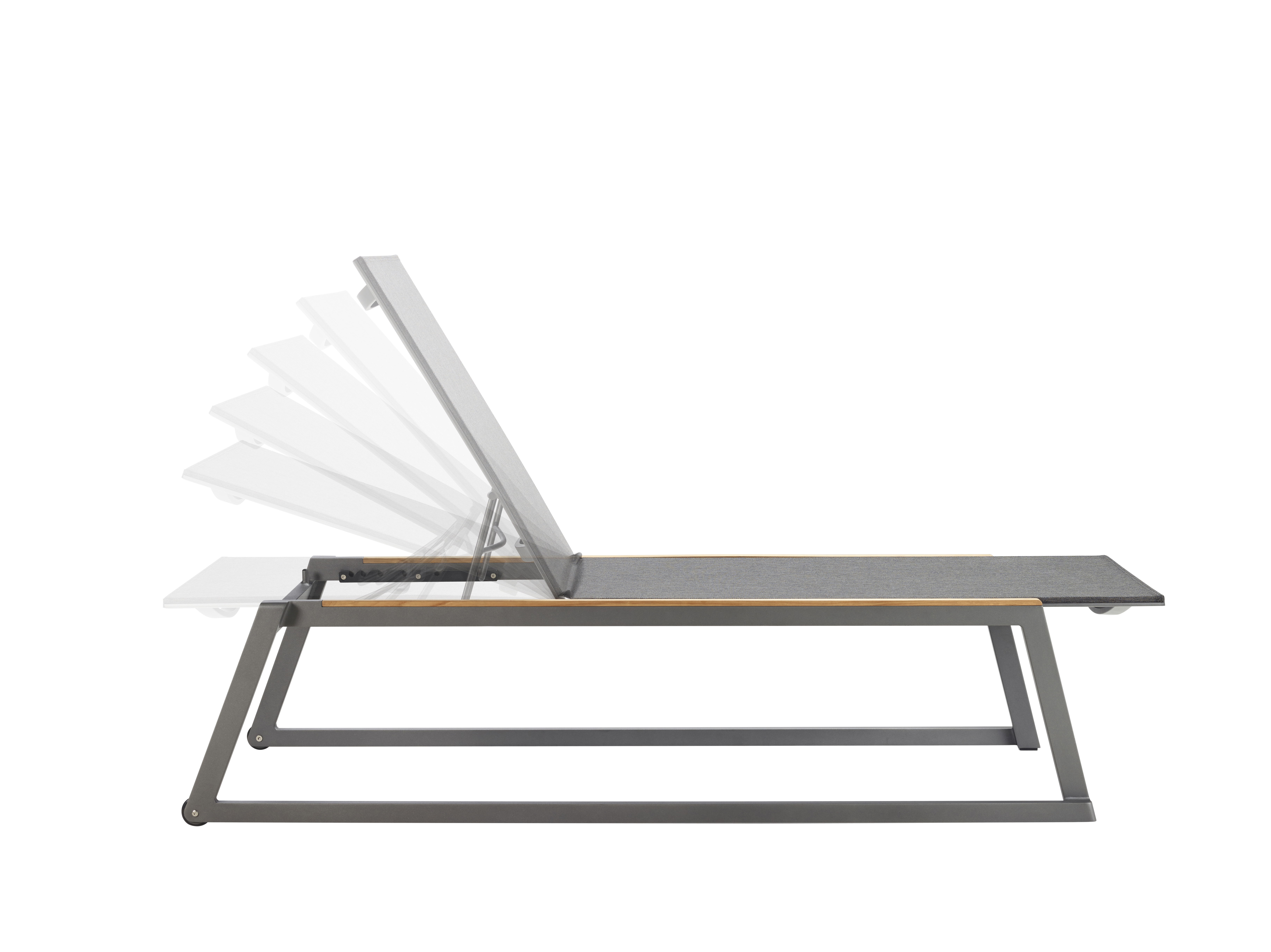 Foxx Lounger Aluminium Teak Anthracite