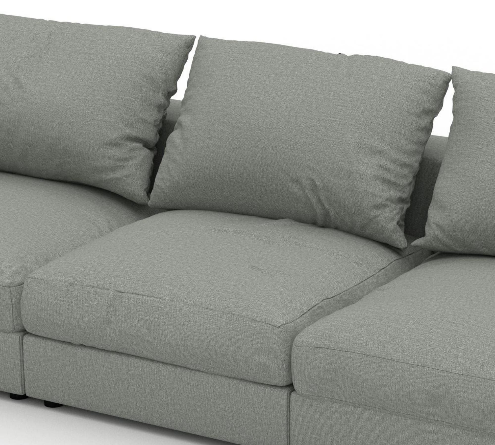 Flayr 3-Sitzer Sofa Webstoff Schiefergrau