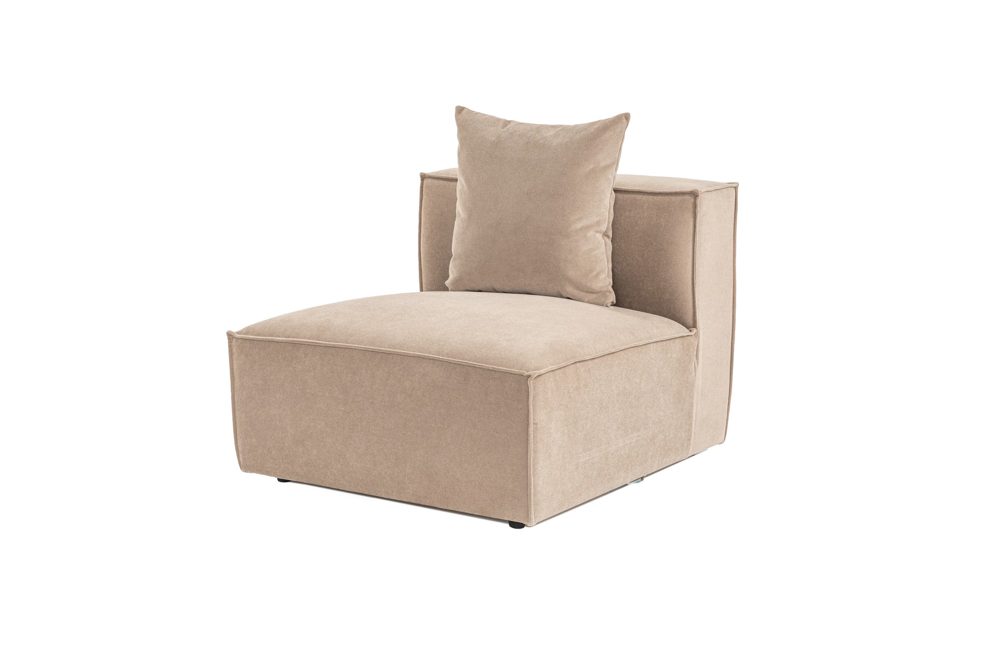 Modulsofa 1-Sitzer Leinen Cappuccino