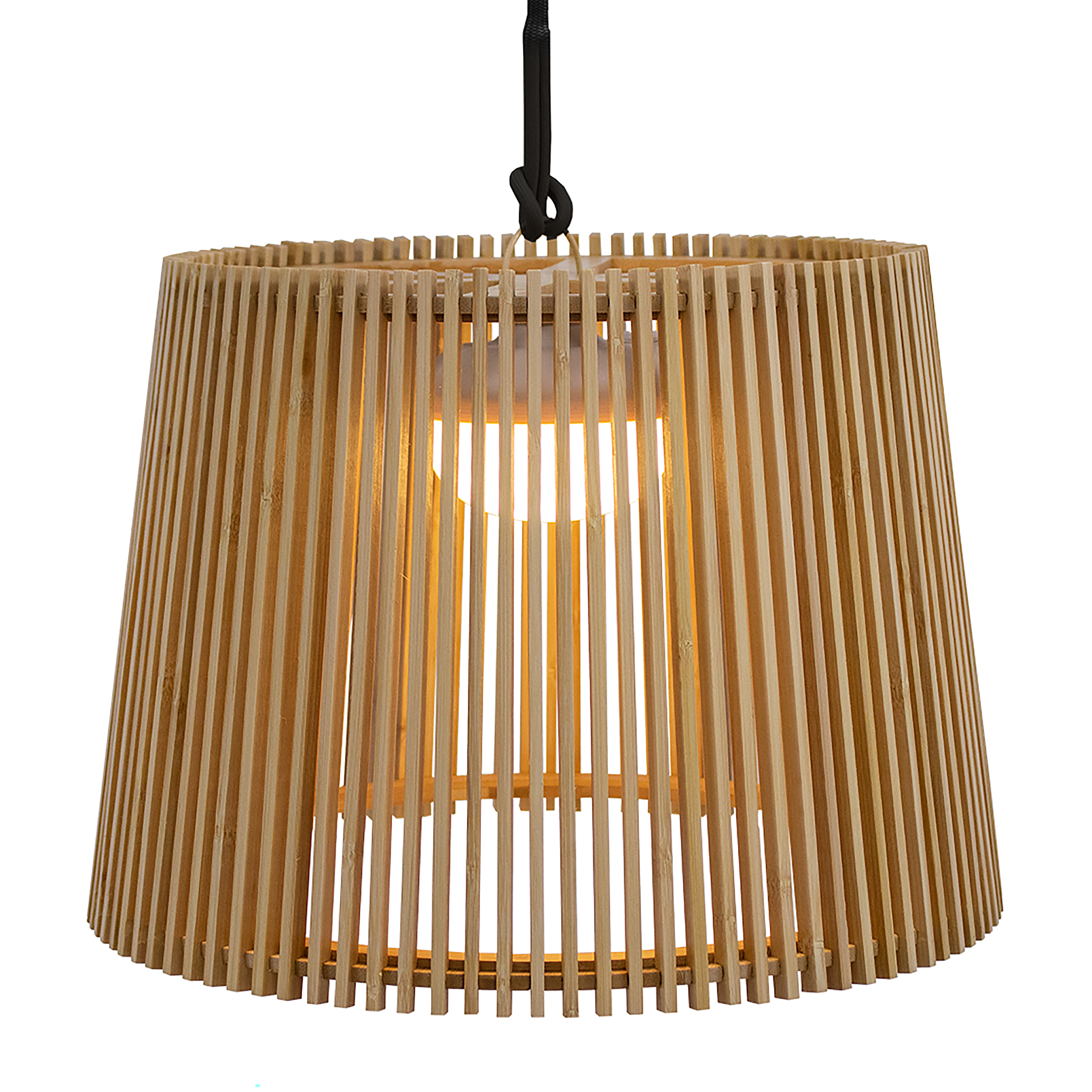 Außenpendelleuchte Okinawa Braun Bambus 39 x 28 x 39 cm