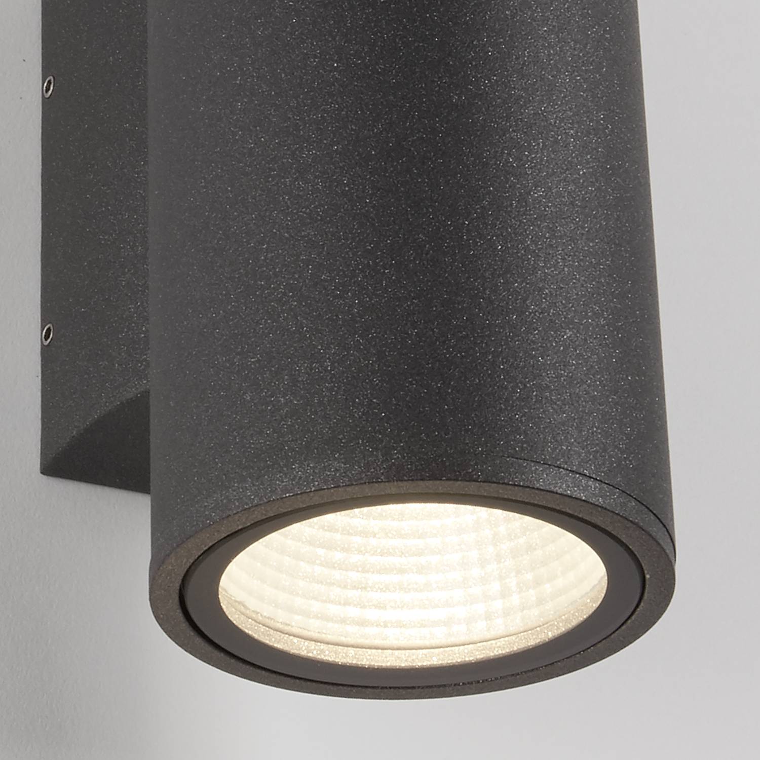 LED Wandleuchte 2-Flammig Aluminium Graphit