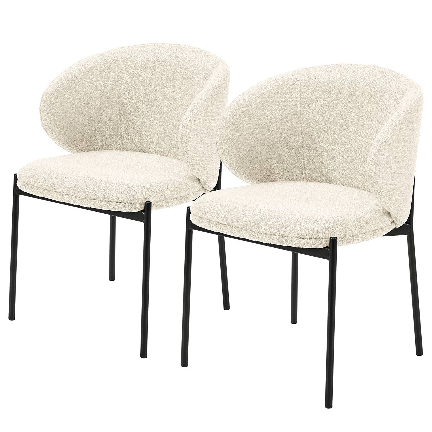 2x Polsterstuhl Banneker Creme