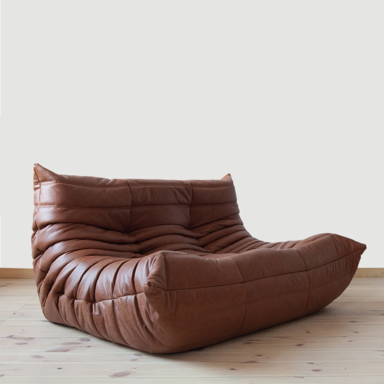 Divano Togo 2 posti pelle pull-up marrone Kentucky