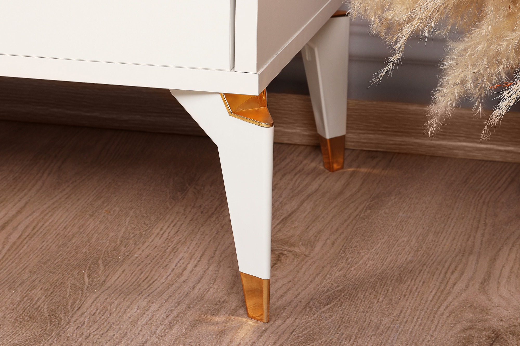 Posh Lowboard Holzfurnier Weiß