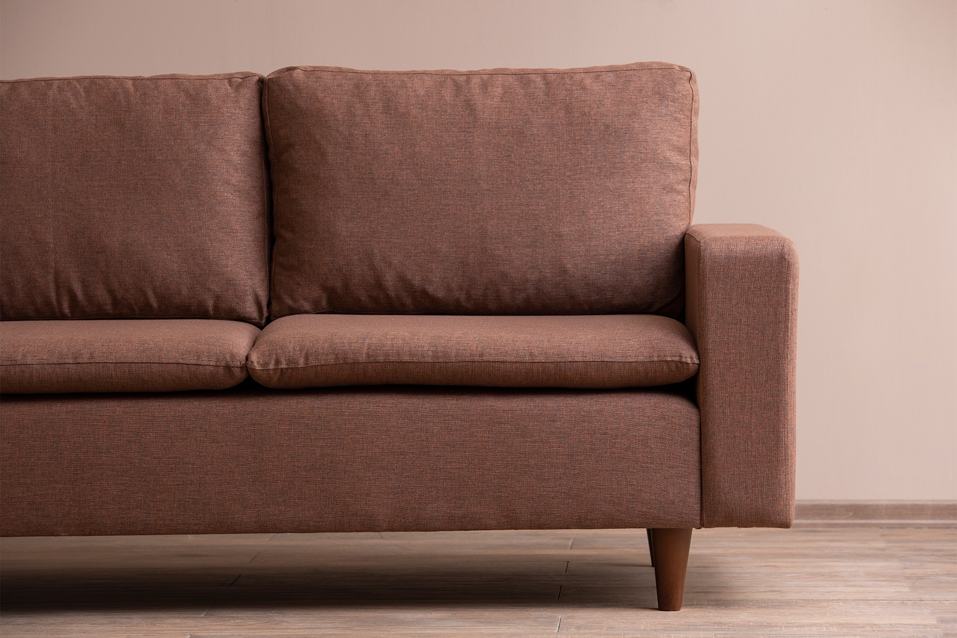 Lungo Sofa 2-Sitzer Hellbraun