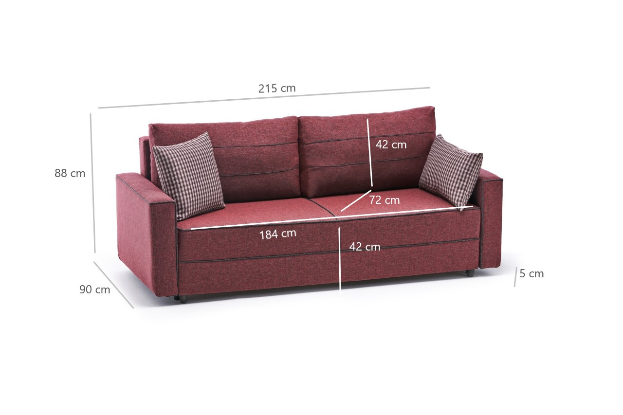 Ece Schlafsofa 2-Sitzer Rot