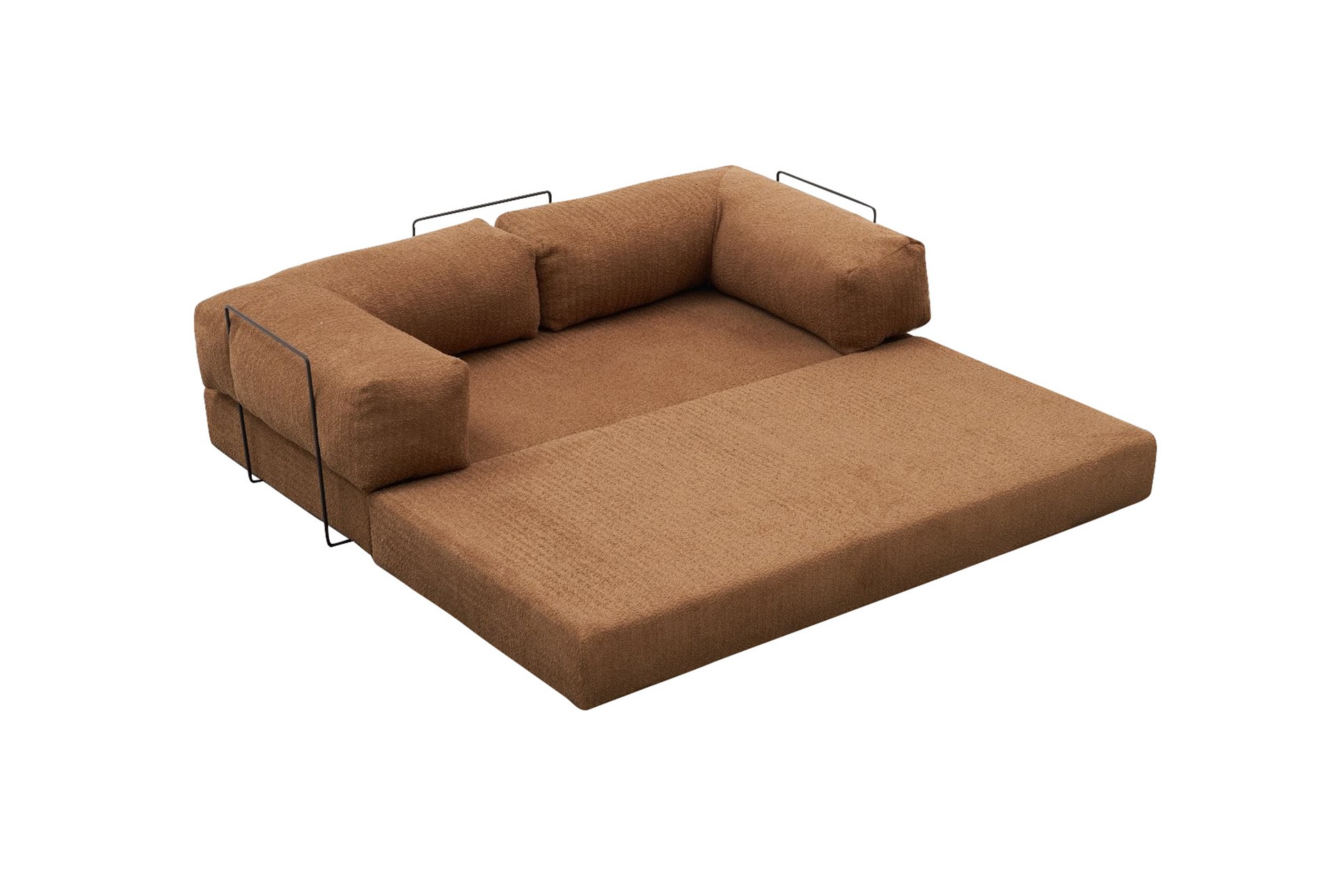 Comfort Schlafsofa 2-Sitzer Braun