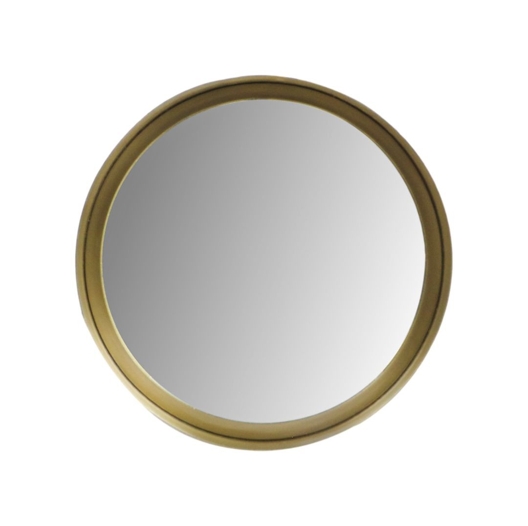 Runder Spiegel Metall Gold ø30cm