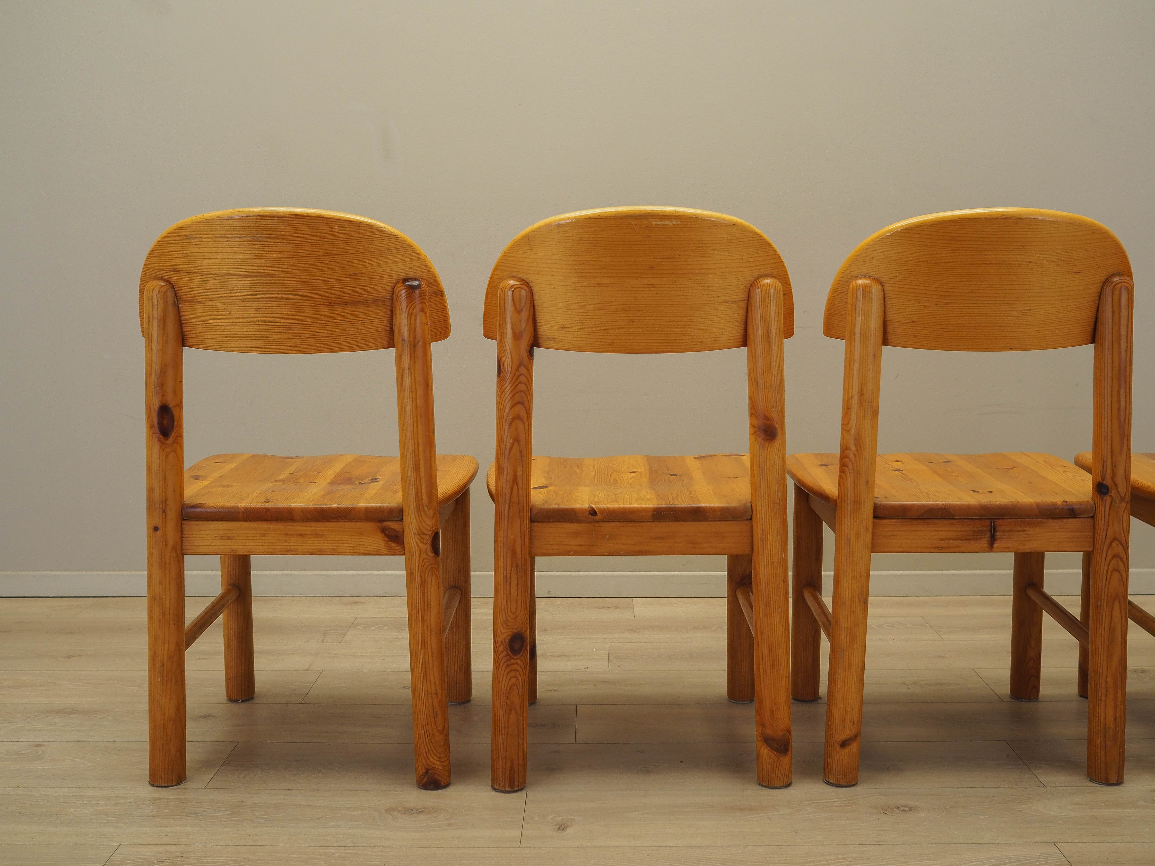 Stuhl-Set 4-teilig Braun 1960er Jahre