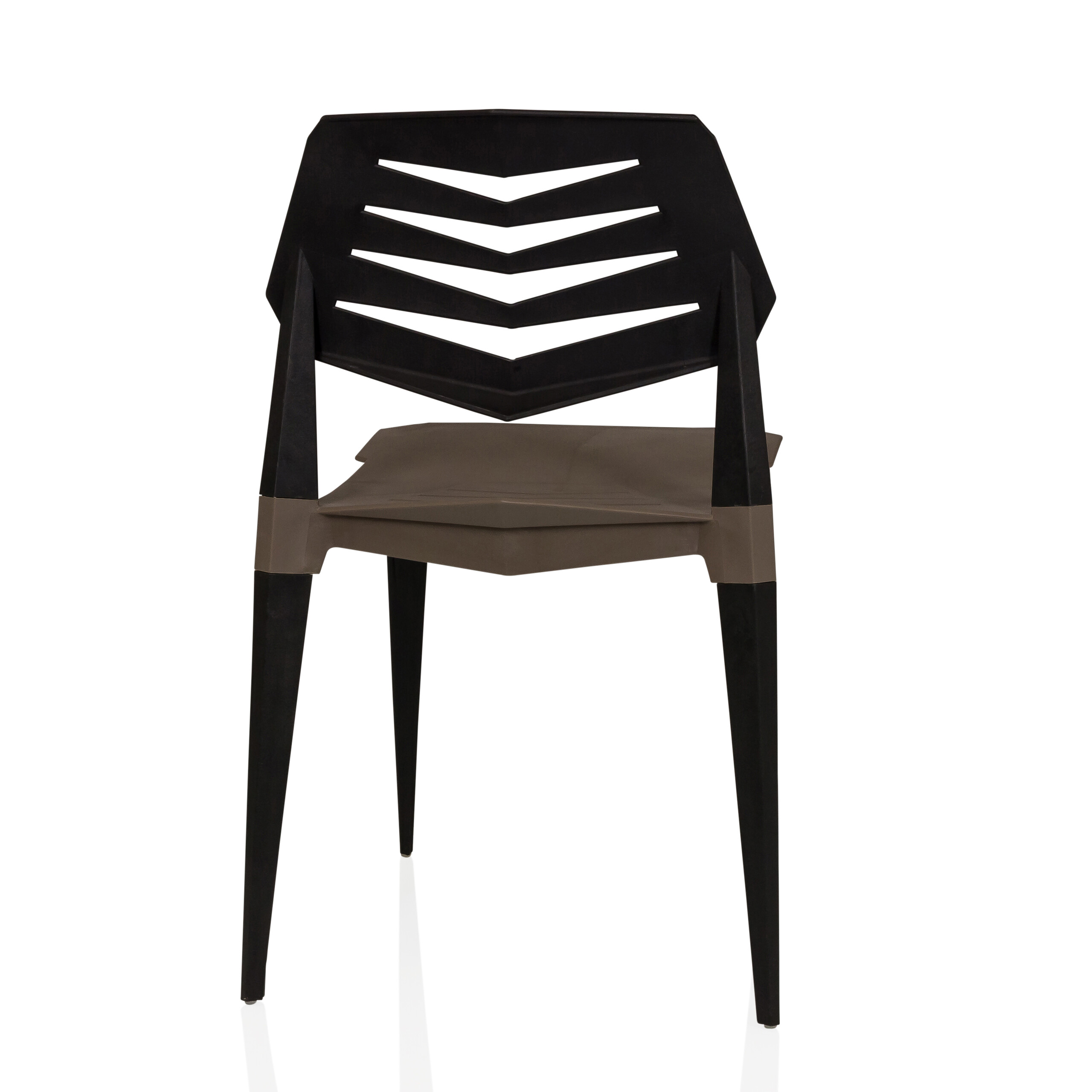 Flecharo Dining chair Plastic Black Brown