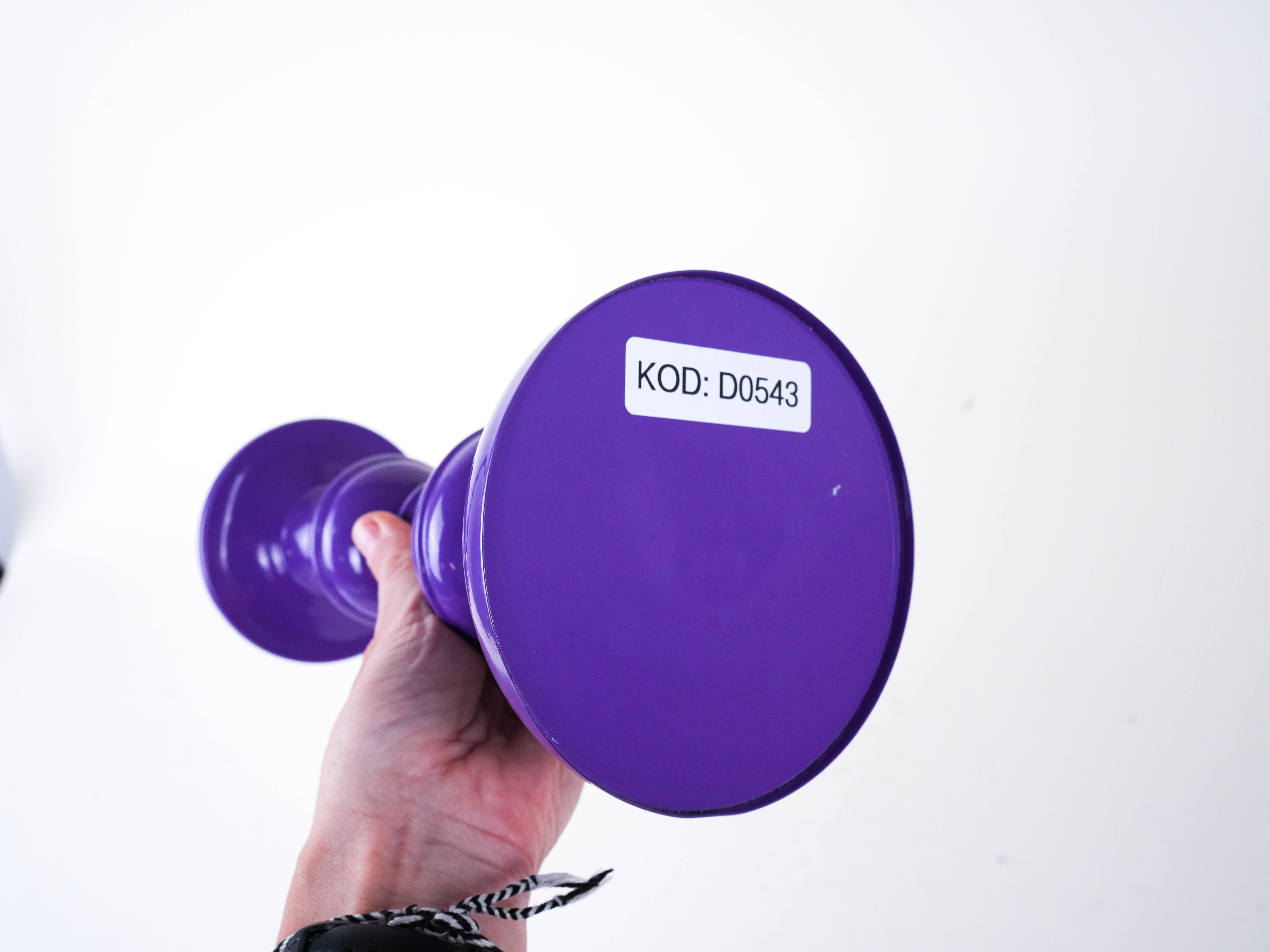 Metal Candle Holder 1970s Purple