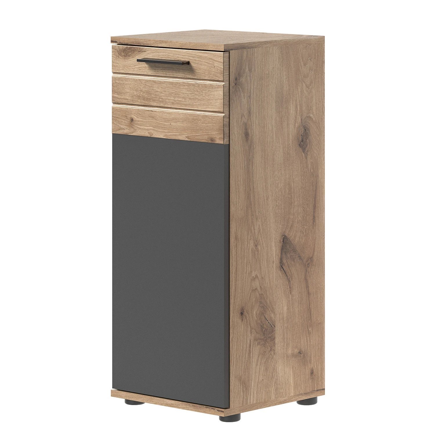 Schrank Holz Braun Grau