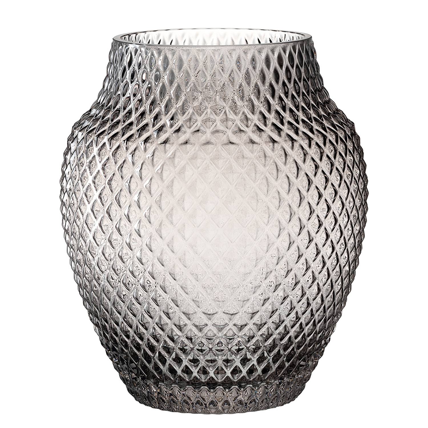 Vase Poesia II Glas Grau