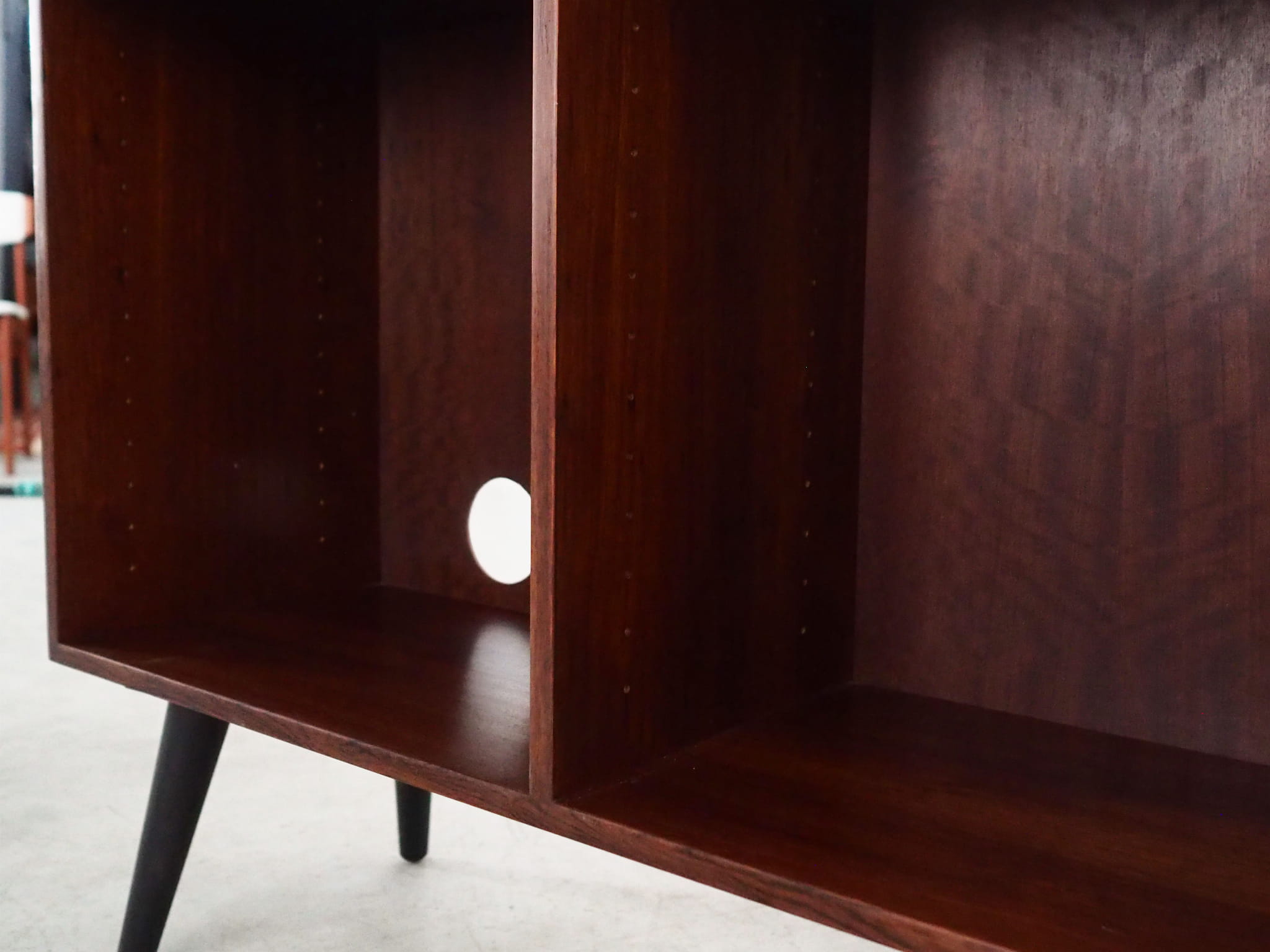 Vintage Bücherregal Mahagoni Braun 1970er Jahre