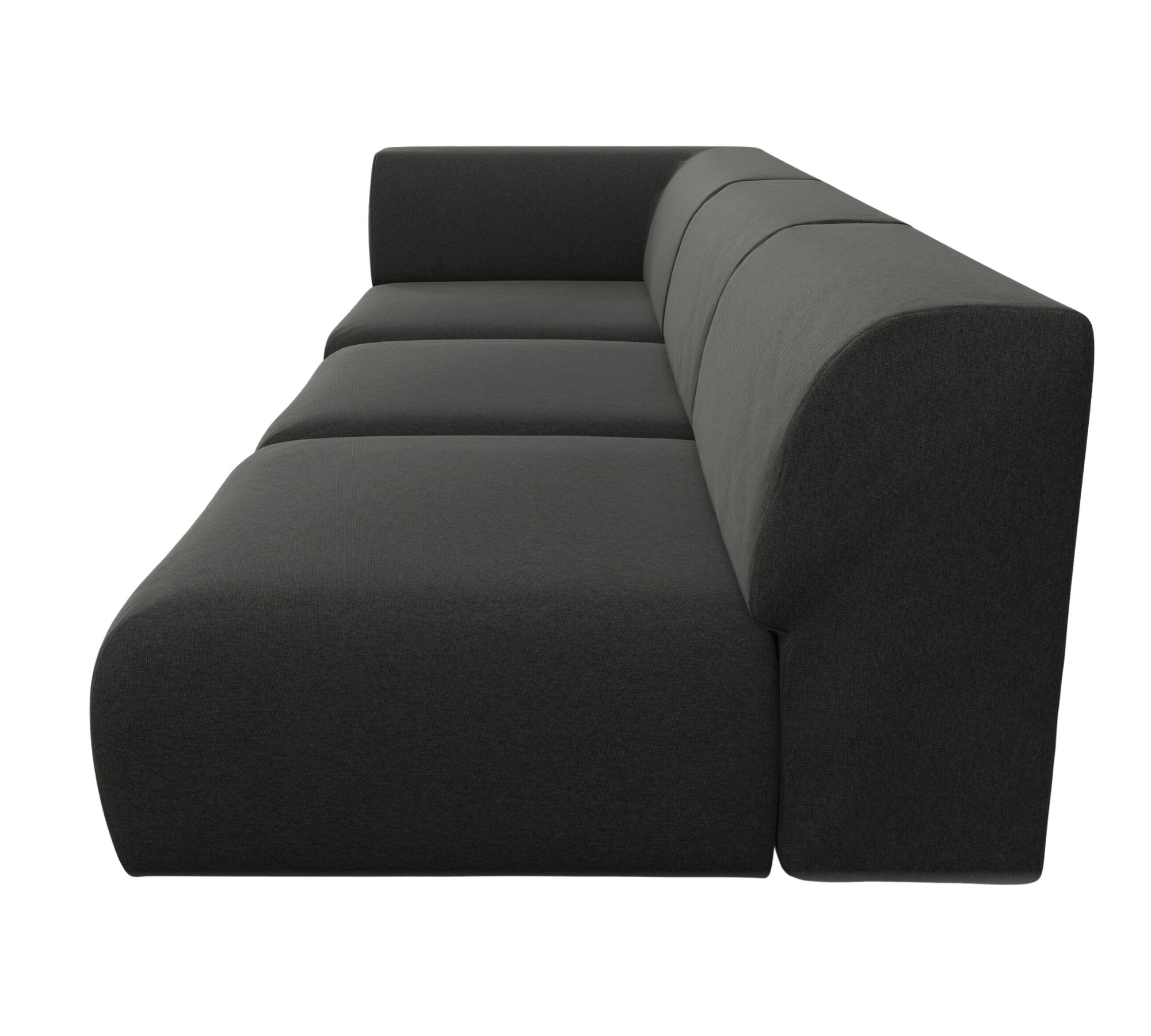 Pyllow Sofa 3-Sitzer Feingewebe Anthrazit