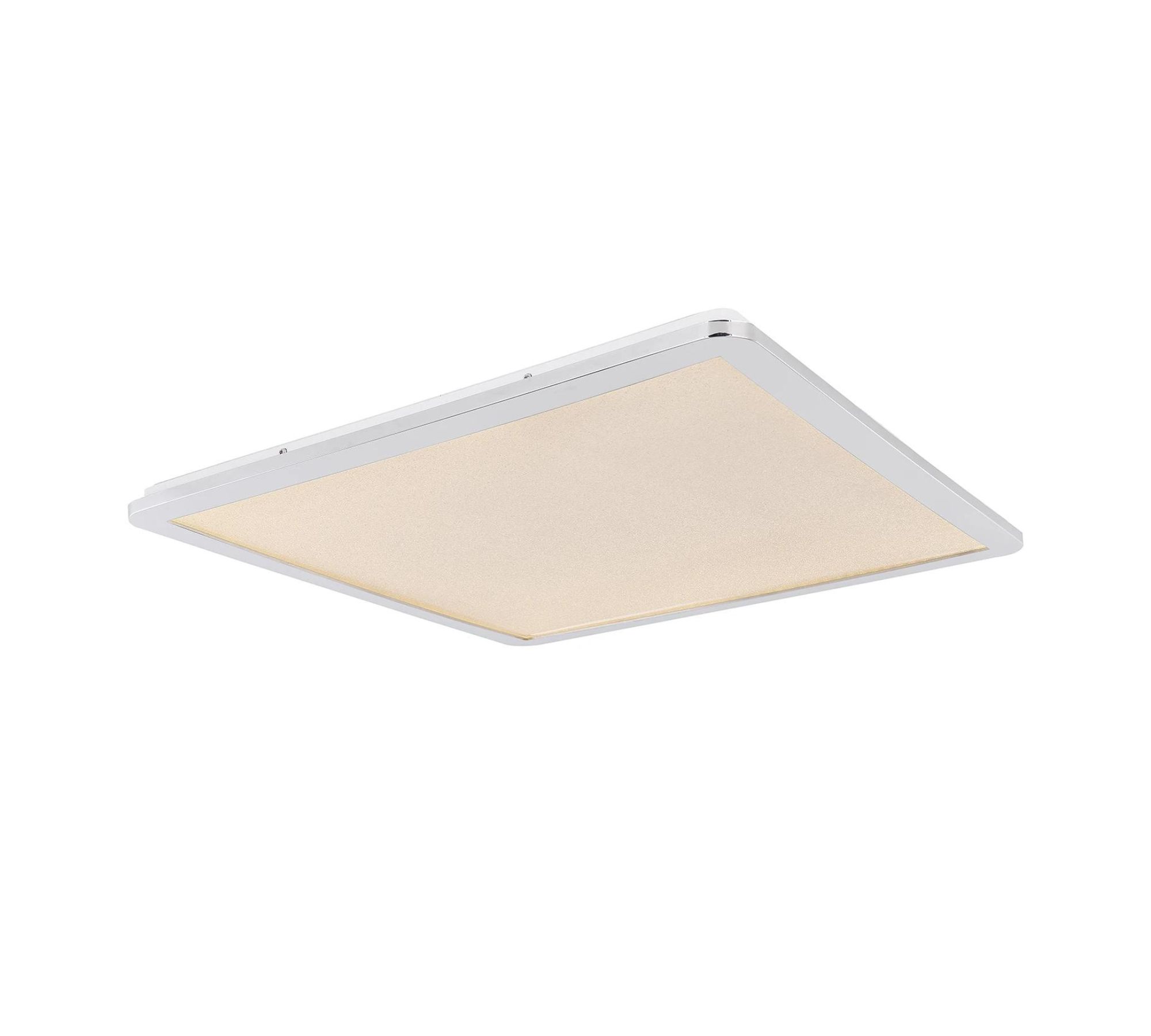 LED Deckenleuchte 1-flammig Glas Eisen Silber