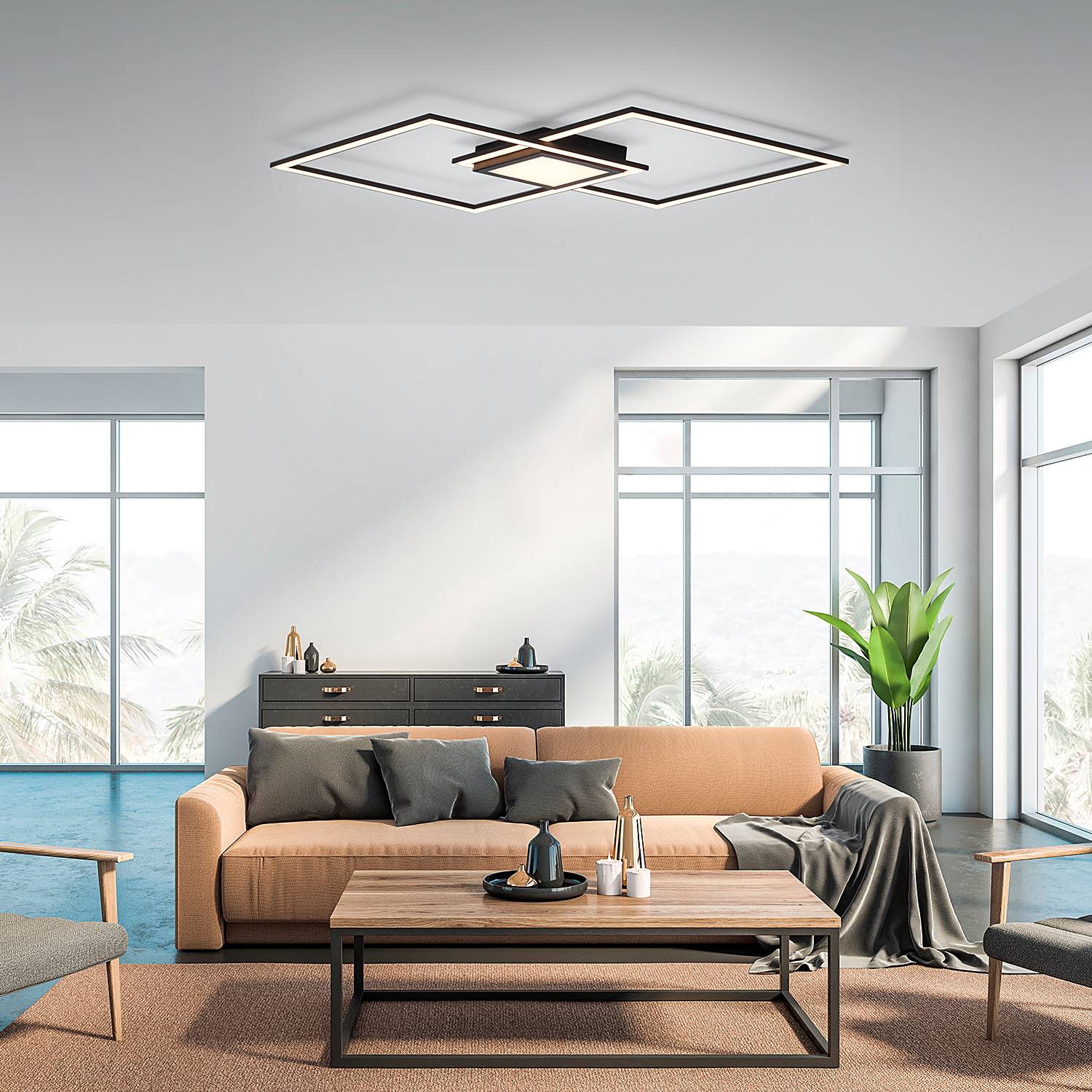 LED Ceiling light Asmin Type C Polycarbonate Aluminium