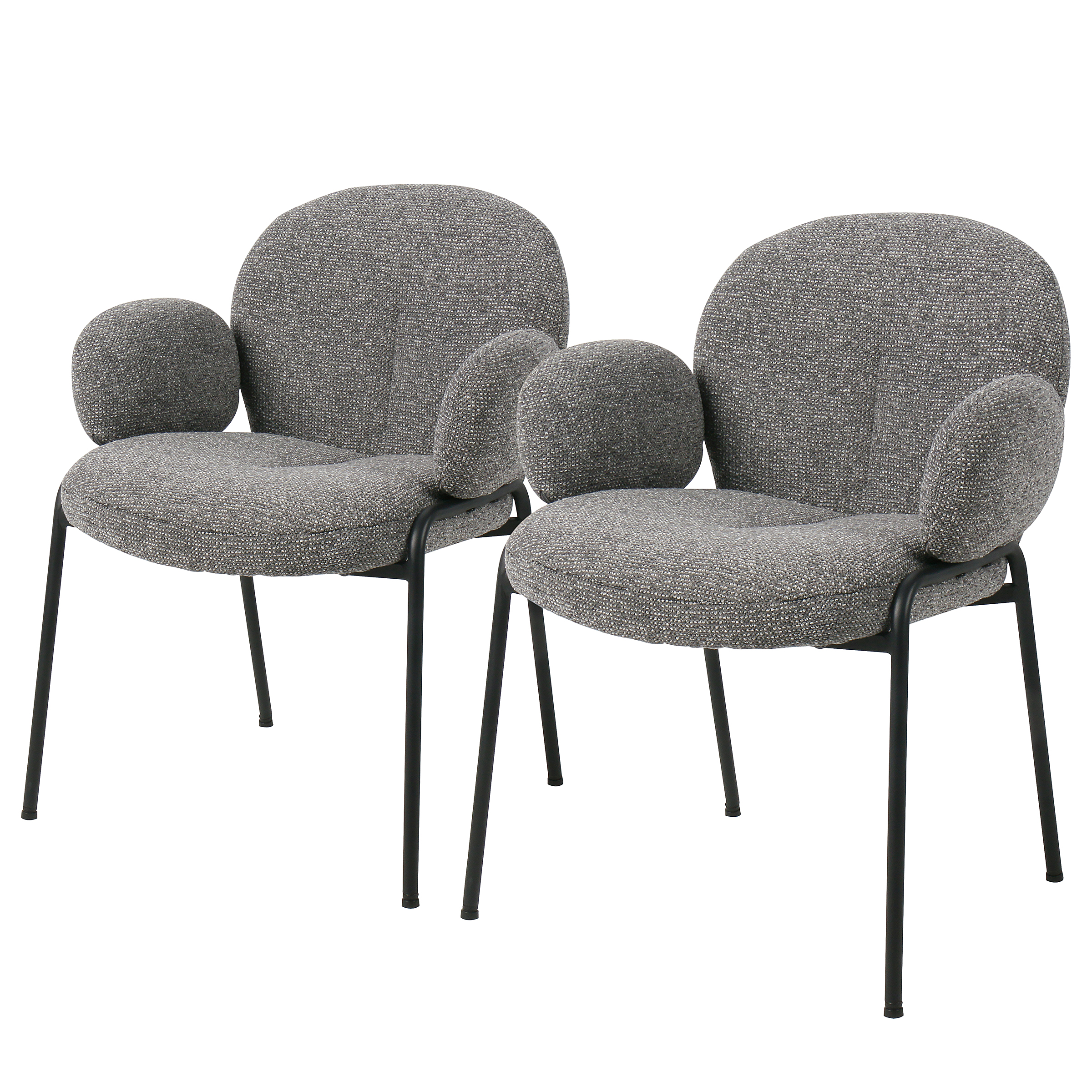 2x Armlehnenstuhl Telan Grau