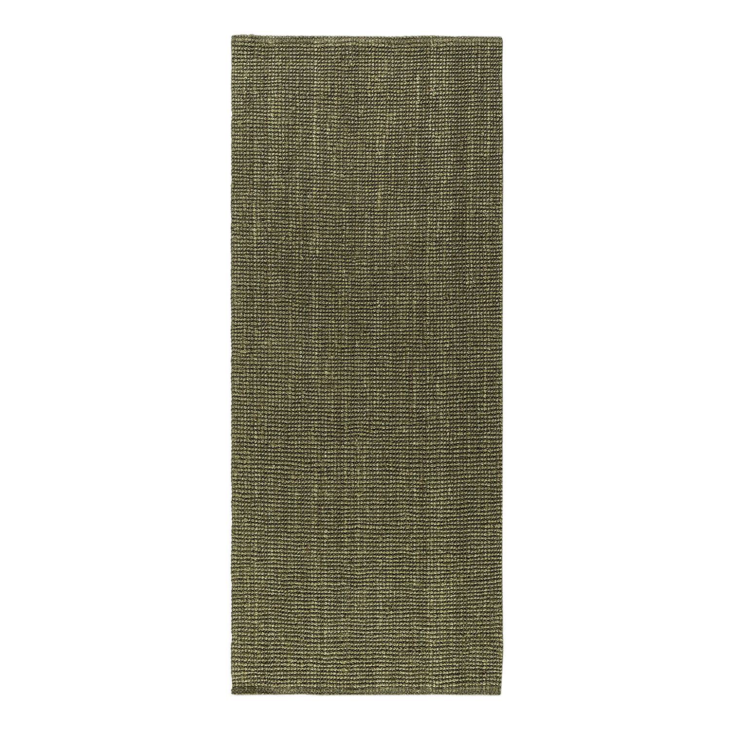 Jaipur Läufer Jute Dunkelgrün 80 x 200 cm