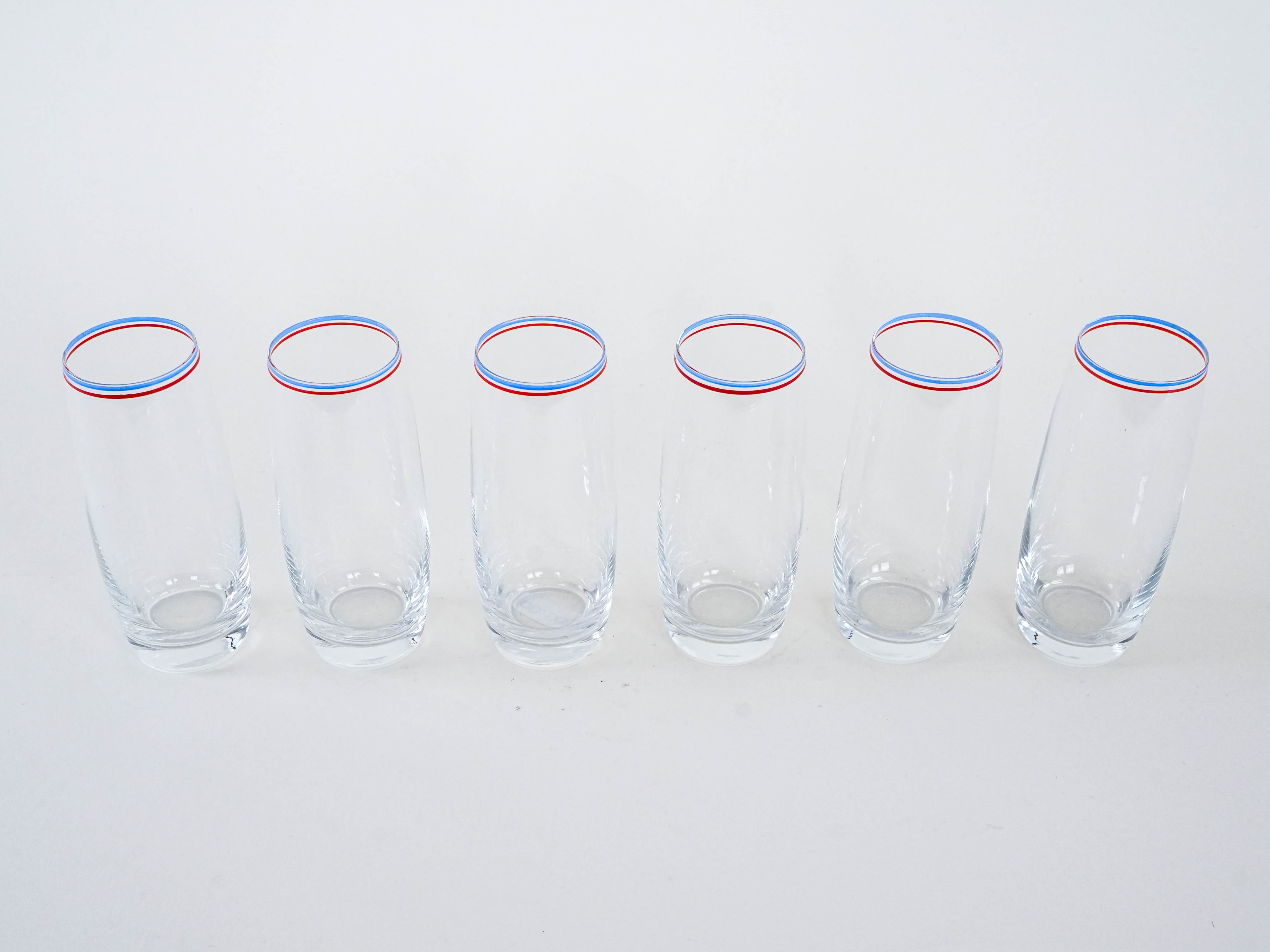 Glasses Set of 6 Transparent 1970s