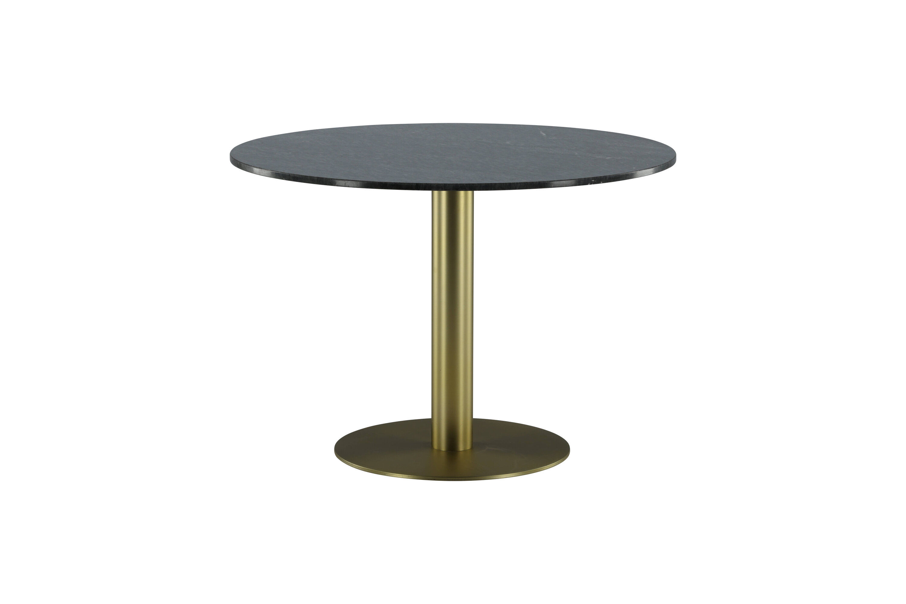 Estelle Dining Table Grey Marble Brass Ø106cm