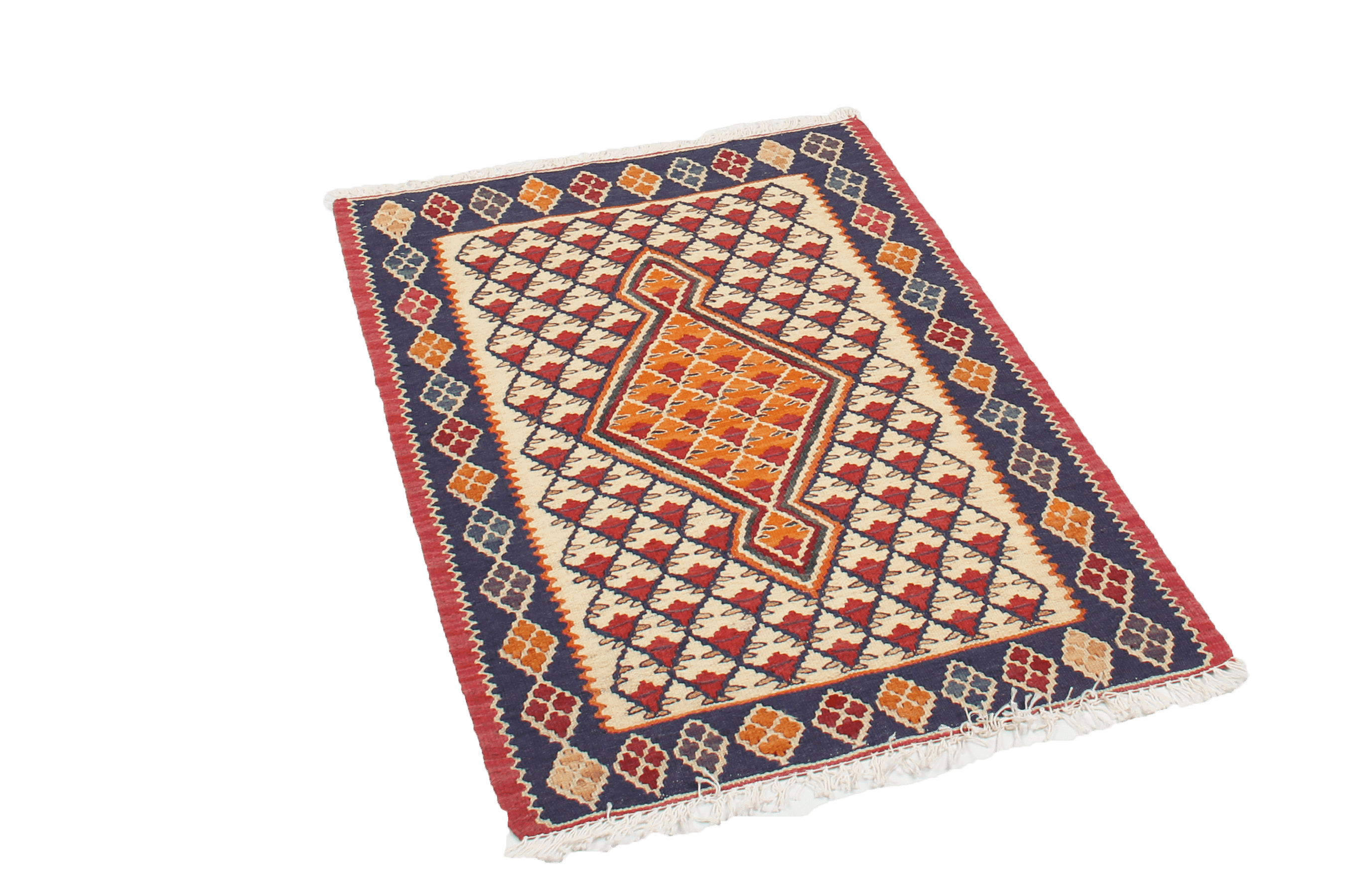 Kilim Senneh Teppich Mehrfarbig