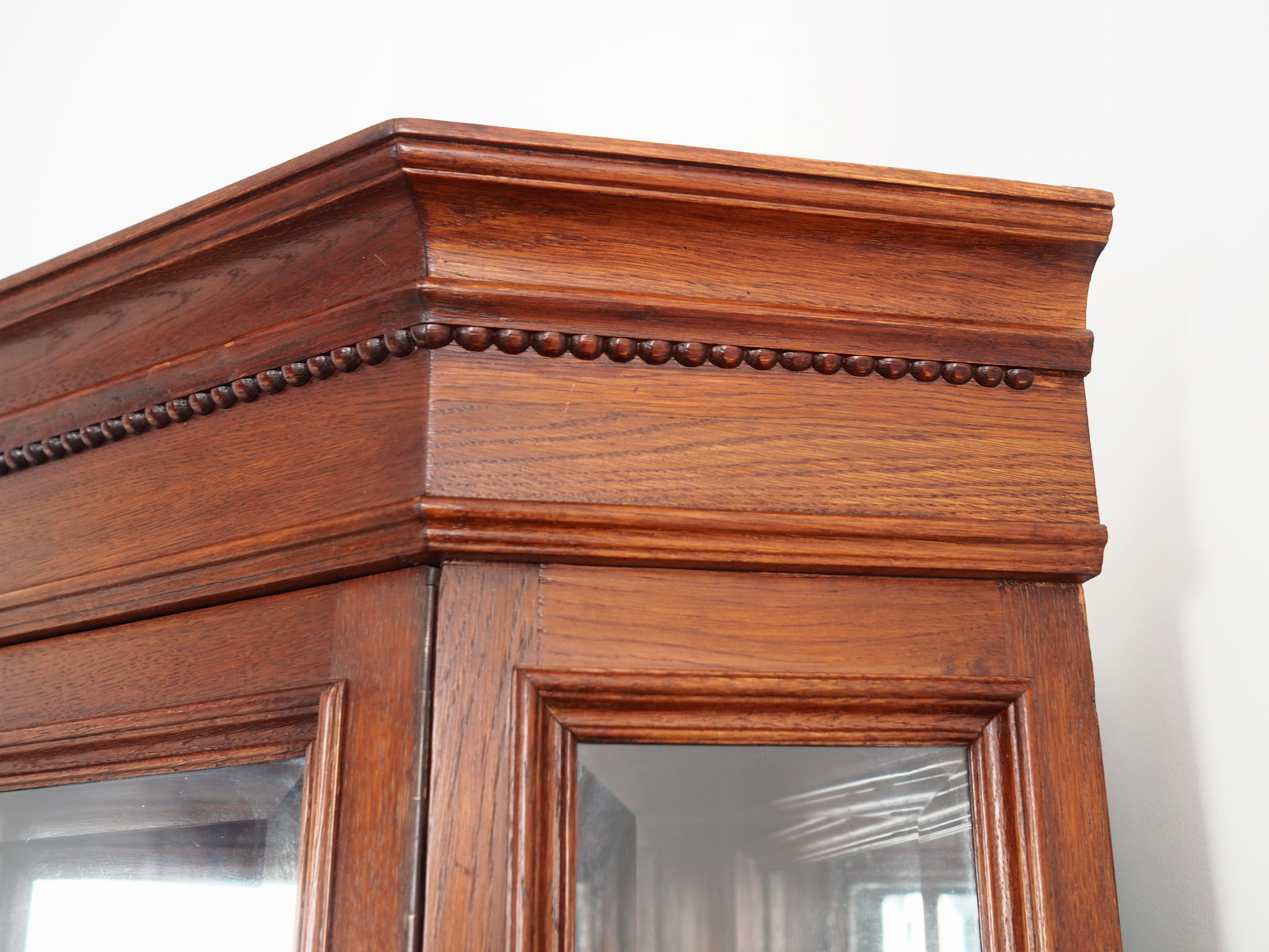 Vintage corner cabinet Oak wood Brown 1950s