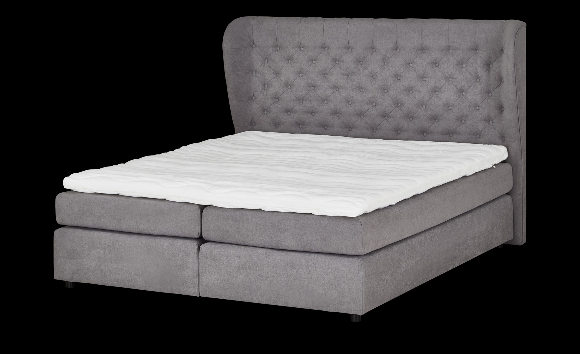 Versal 180 Boxspringbett Silber
