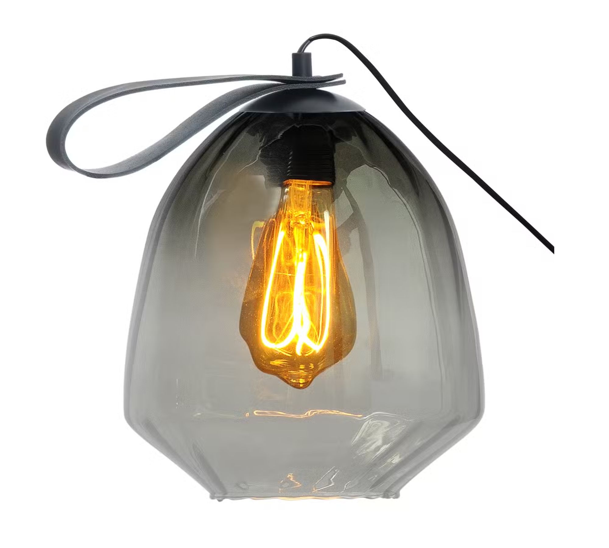 Table lamp 1-light Steel Clear glass