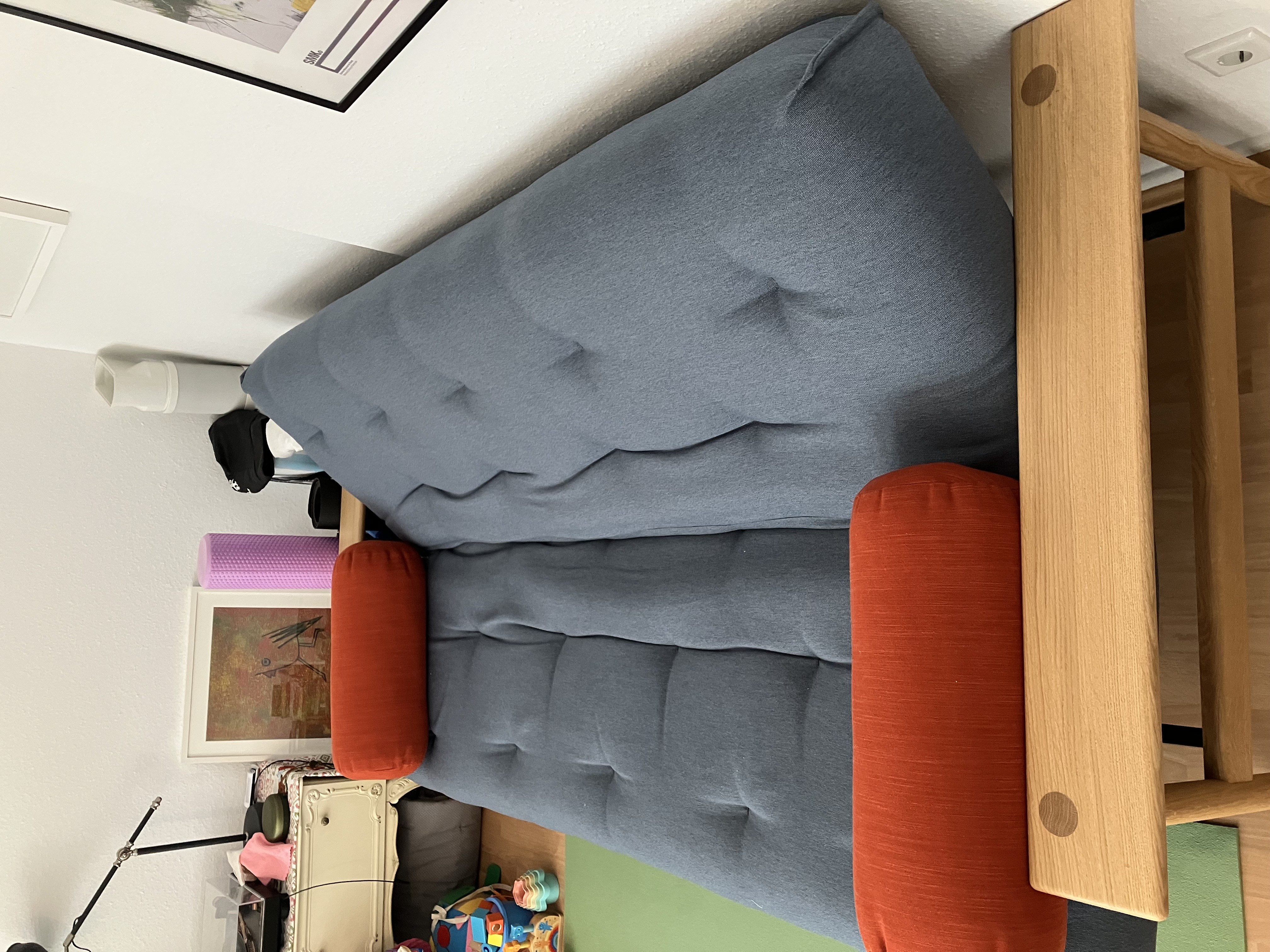 Baldar Schlafsofa Holz Blau