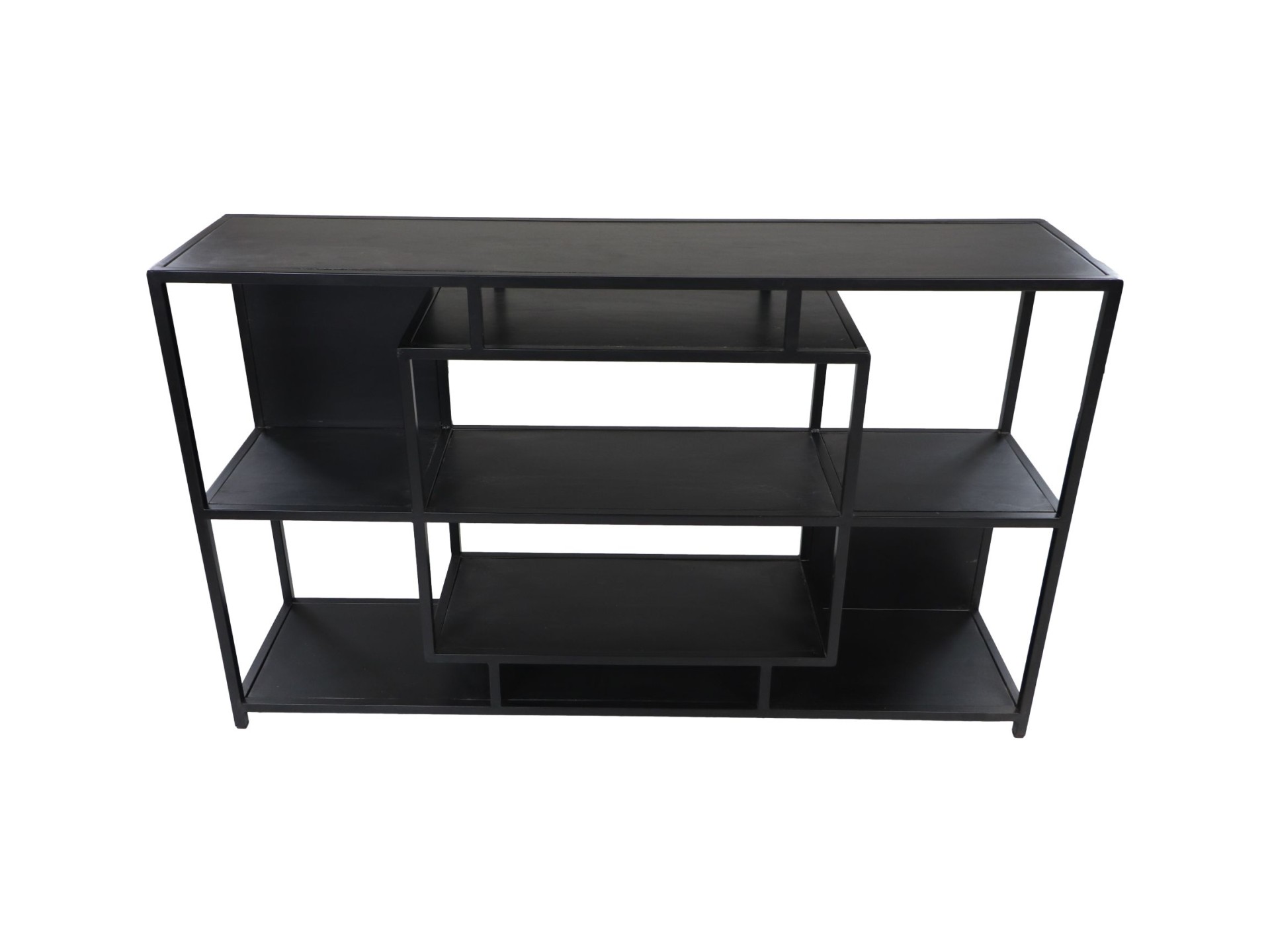 Regal Mangoholz Metall Schwarz