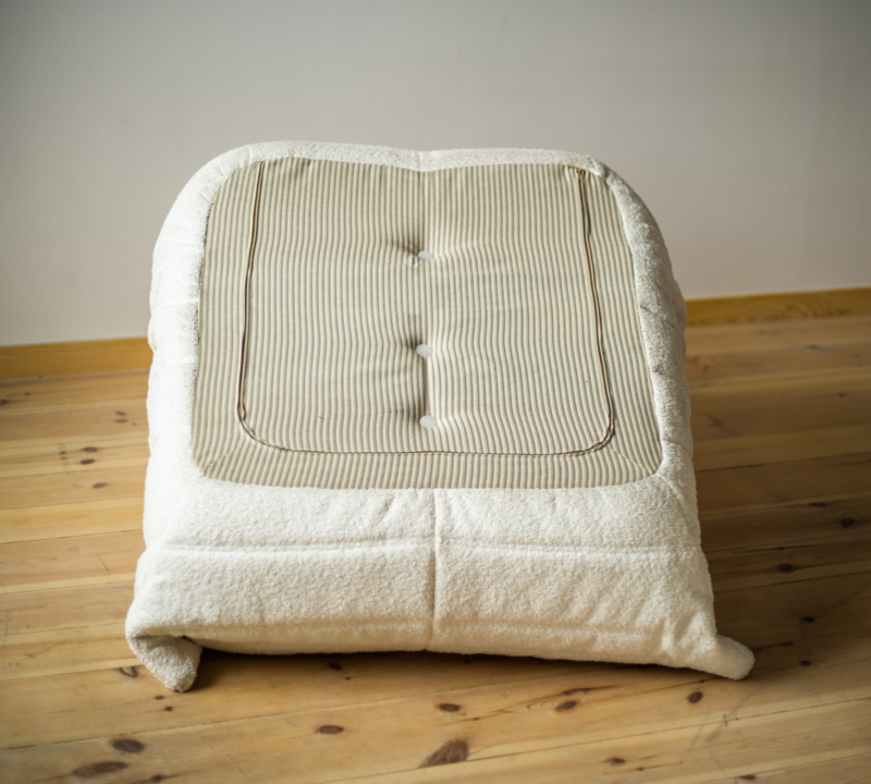 Togo Poltrona Bouclé Bianco