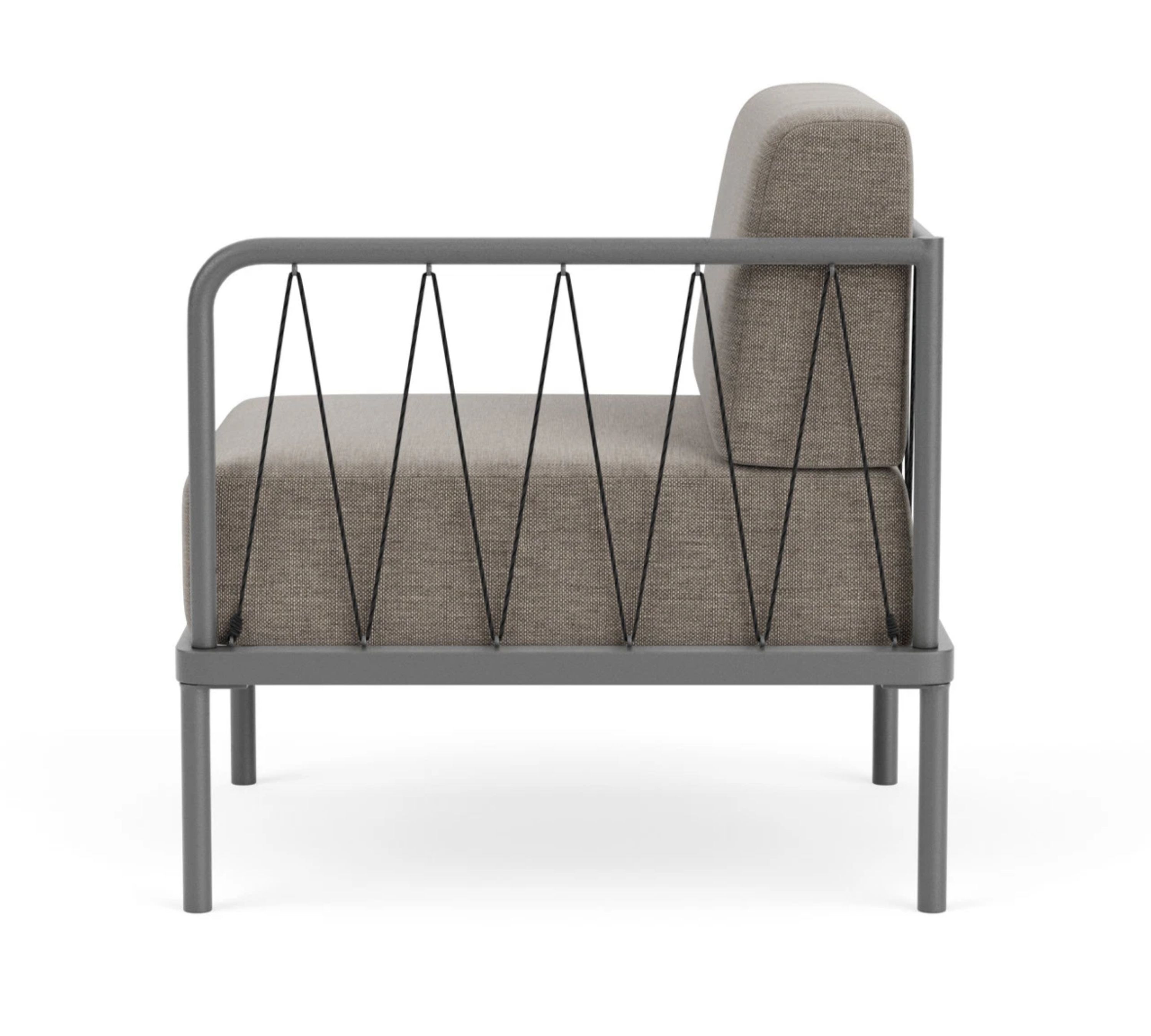 Hadley Outdoor 1-Seater Module Right Sesame