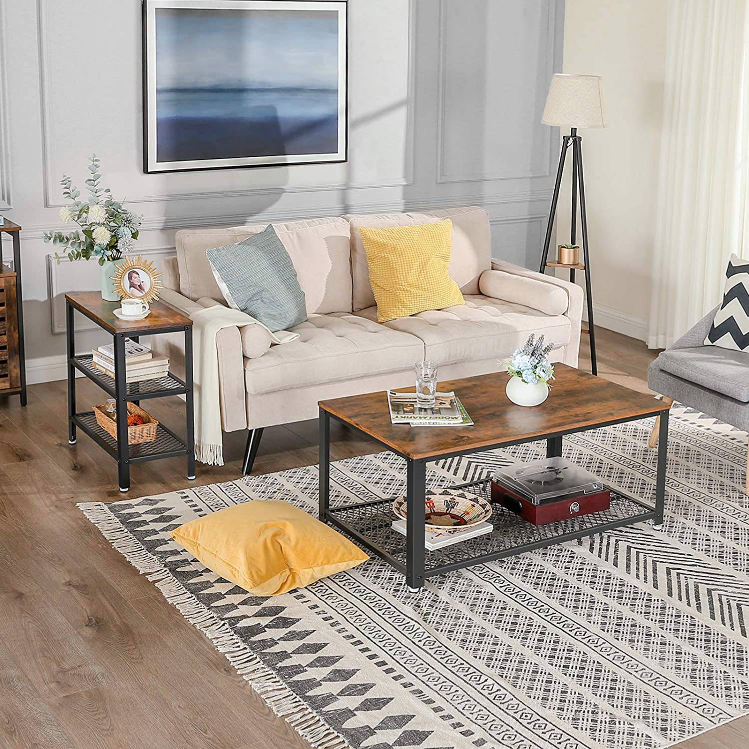 Side table Morristown I Metal Brown