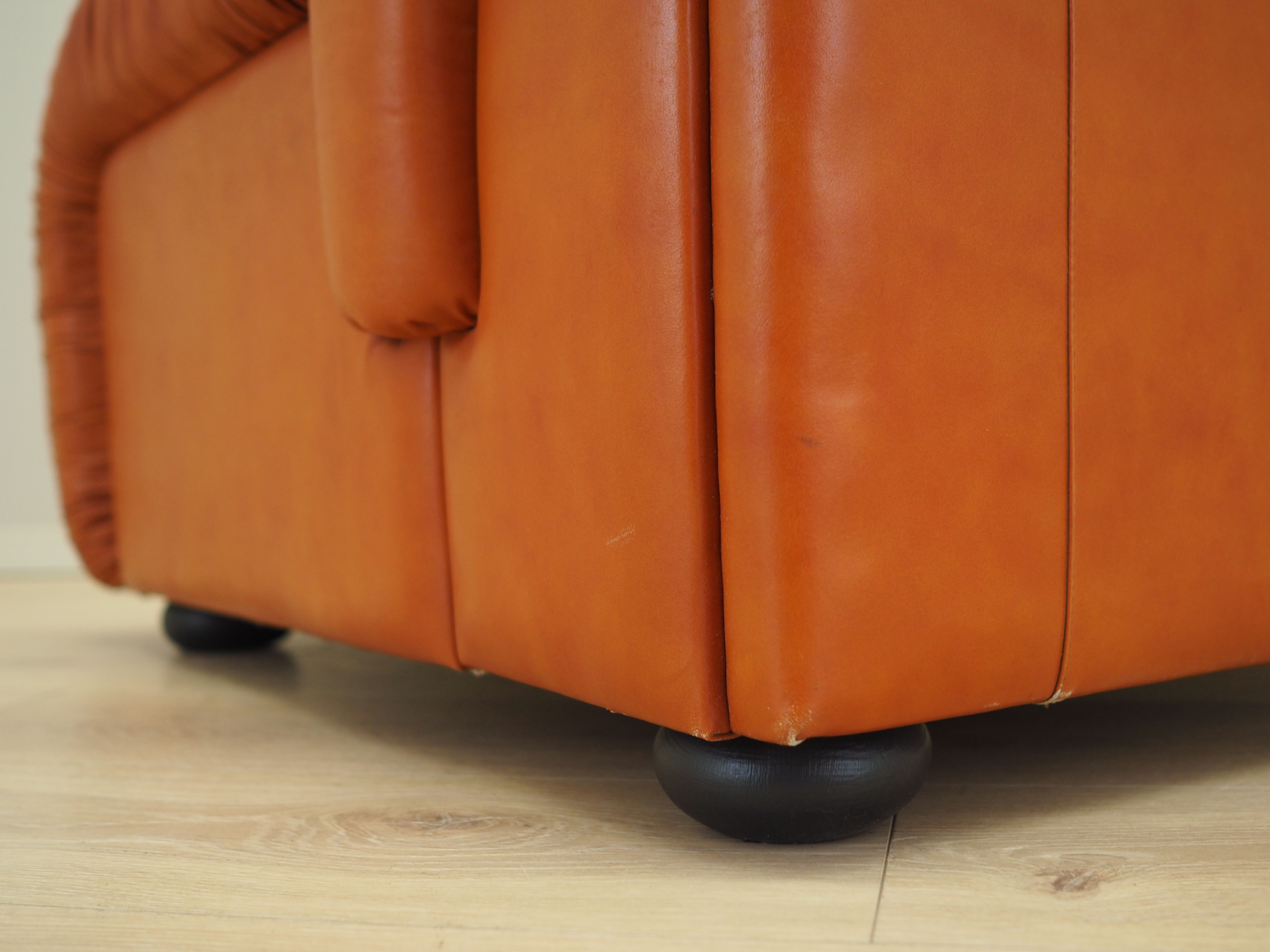 Armchair Leather Orange 1970s