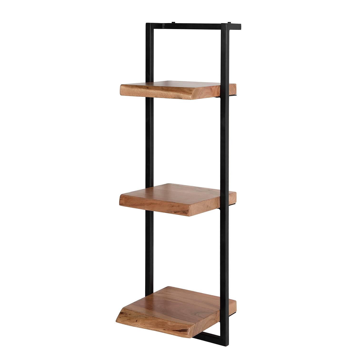 Scaffale a parete Kaawo II Metallo Acacia Nero